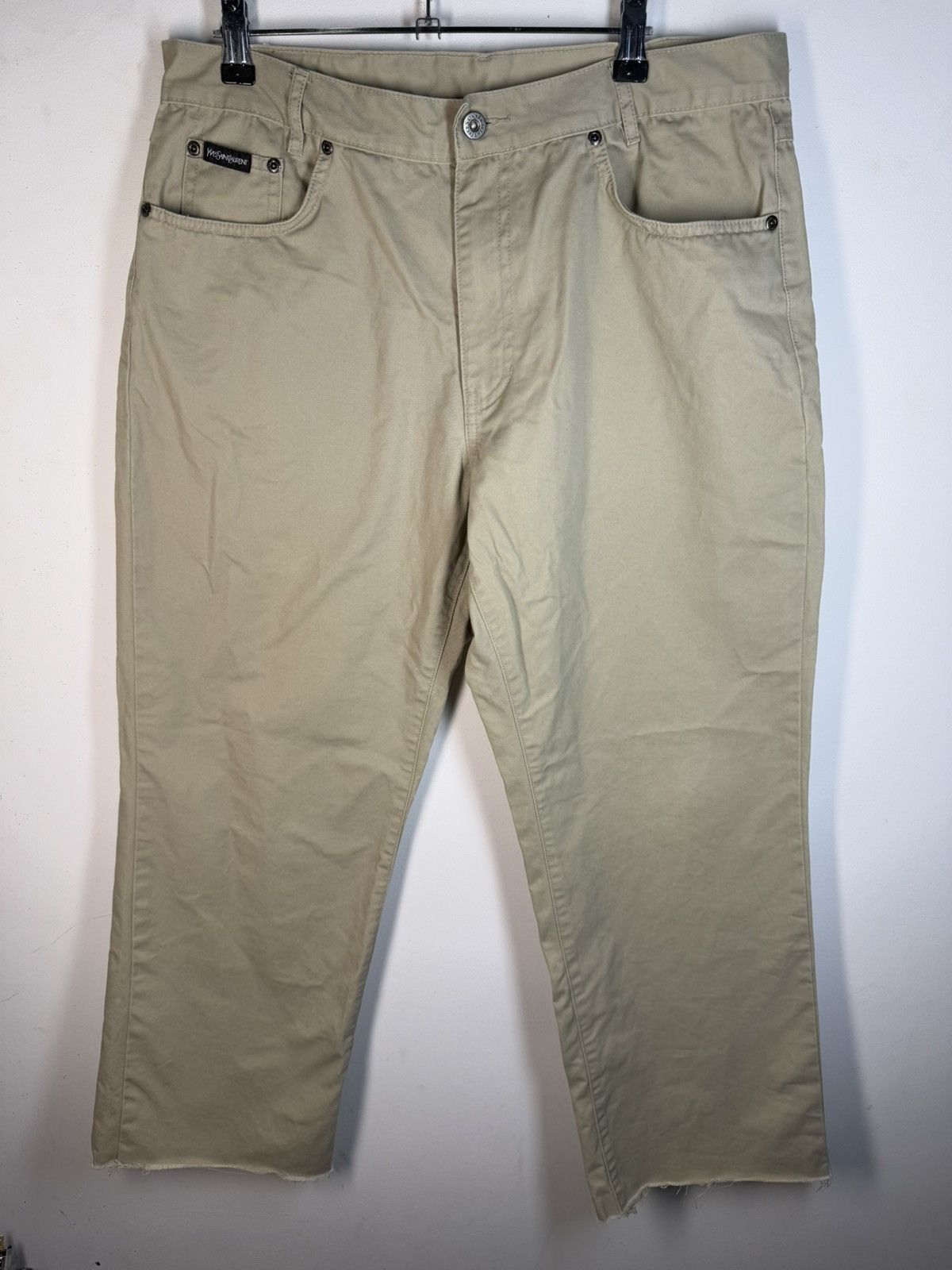 Yves Saint Laurent Beige 34x30 YSL Jeans Cotton Pants Size US 34 / EU 50 - 3 Thumbnail