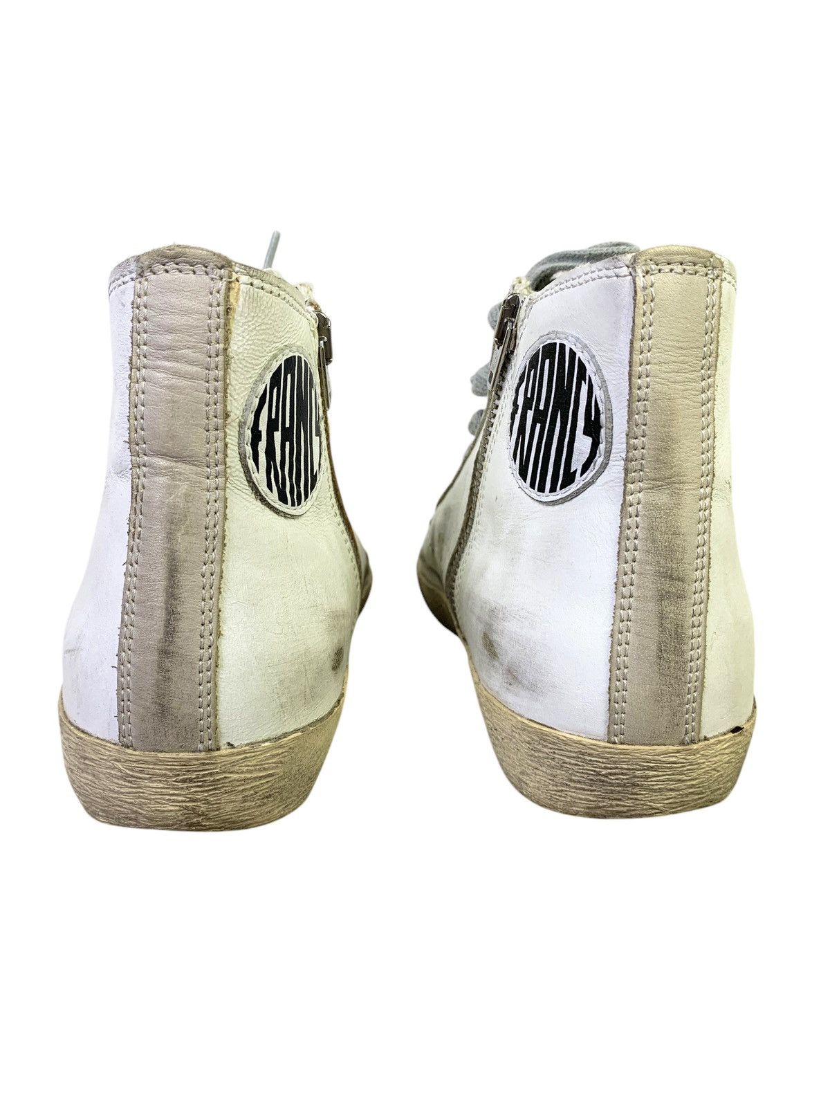 Golden Goose Golden Goose Francy Classic Hi Top White Distressed Leather Size US 5 / EU 37 - 12 Thumbnail