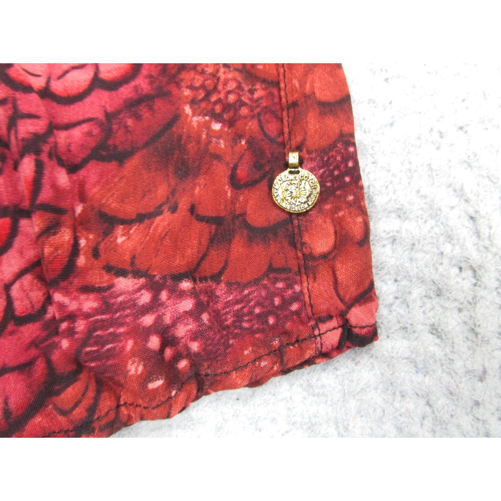 Scotch & Soda Scotch & Soda Dress Womens Medium Red Feather Print Tunic Shirt Rayon Viscose Size M / US 6-8 / IT 42-44 - 7 Thumbnail