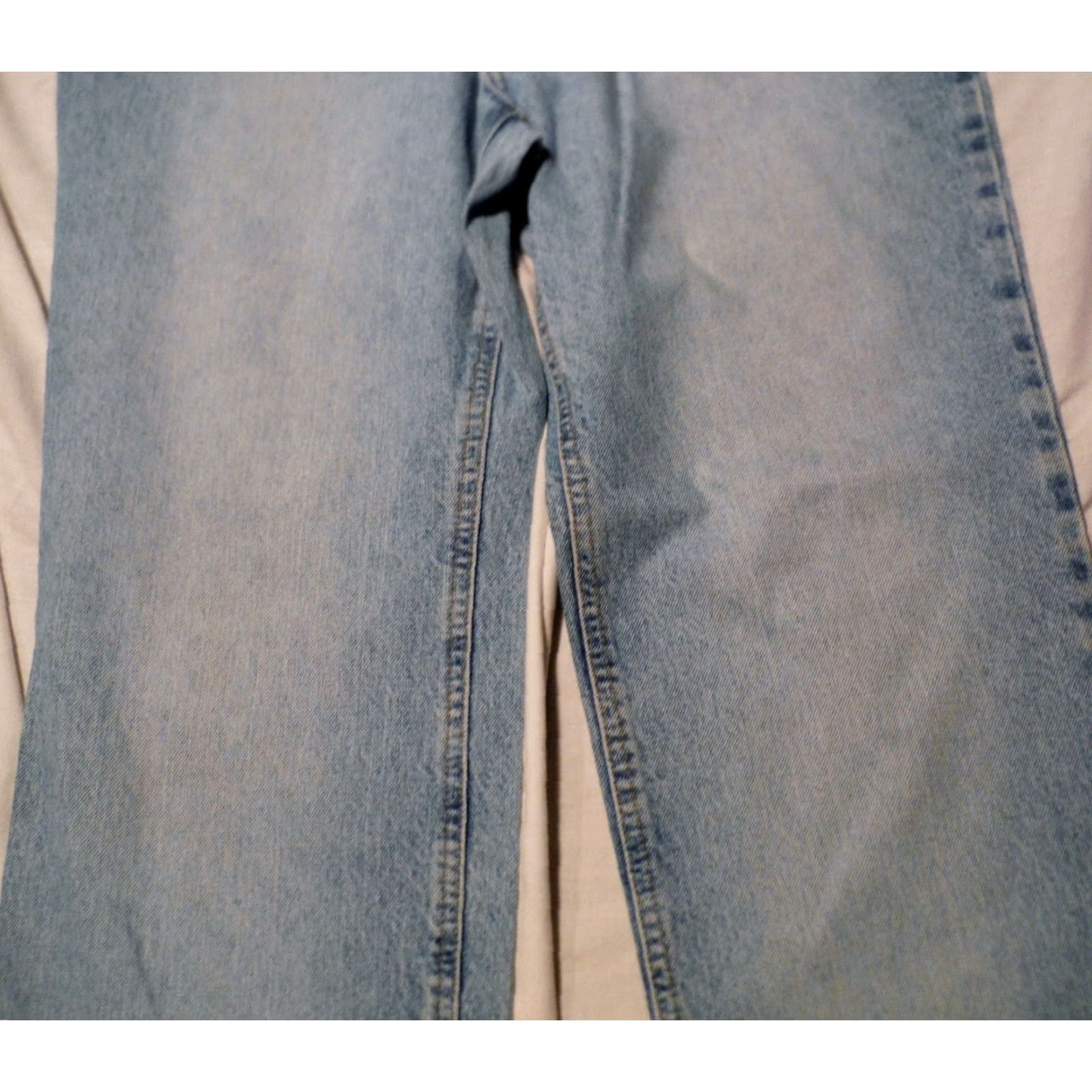 Polo Ralph Lauren VINTAGE Ralph Lauren Polo Women's Denim Jeans 36x29 90s Medium Blue Distressed Boyfriend Fit Size 36" / US 14 / IT 50 - 7 Thumbnail