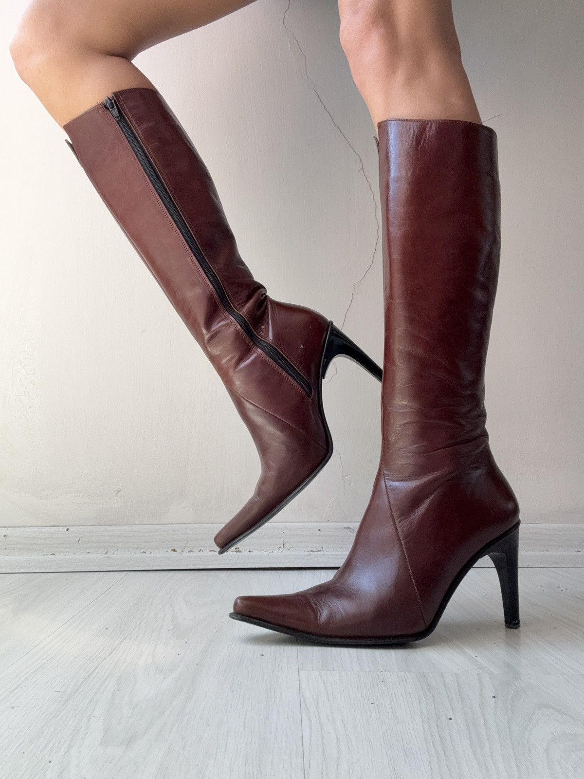 Vintage y2k leather boots Size US 6.5 / IT 36.5 - 1 Thumbnail