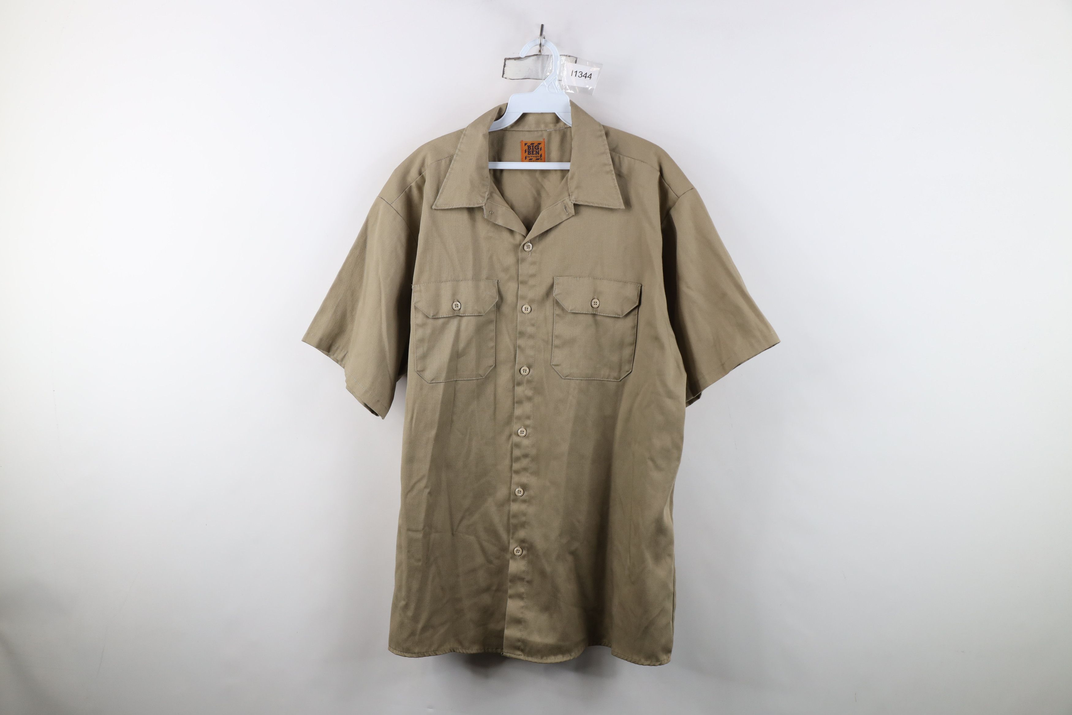 Wrangler Vintage 70s Big Ben Wrangler Mechanic Button Shirt USA Size US XL / EU 56 / 4 - 1 Thumbnail
