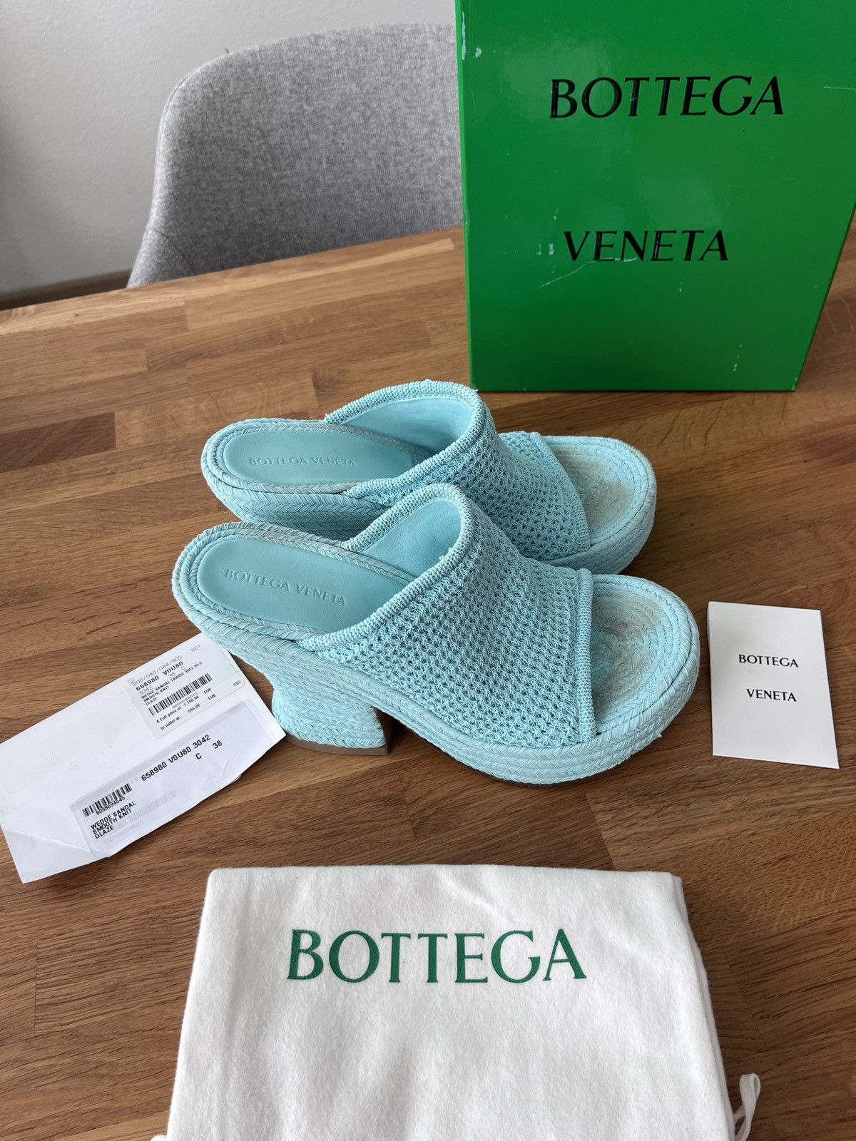 Bottega Veneta Bottega Veneta wedge sandals 38 Size US 7 / IT 37 - 9 Thumbnail