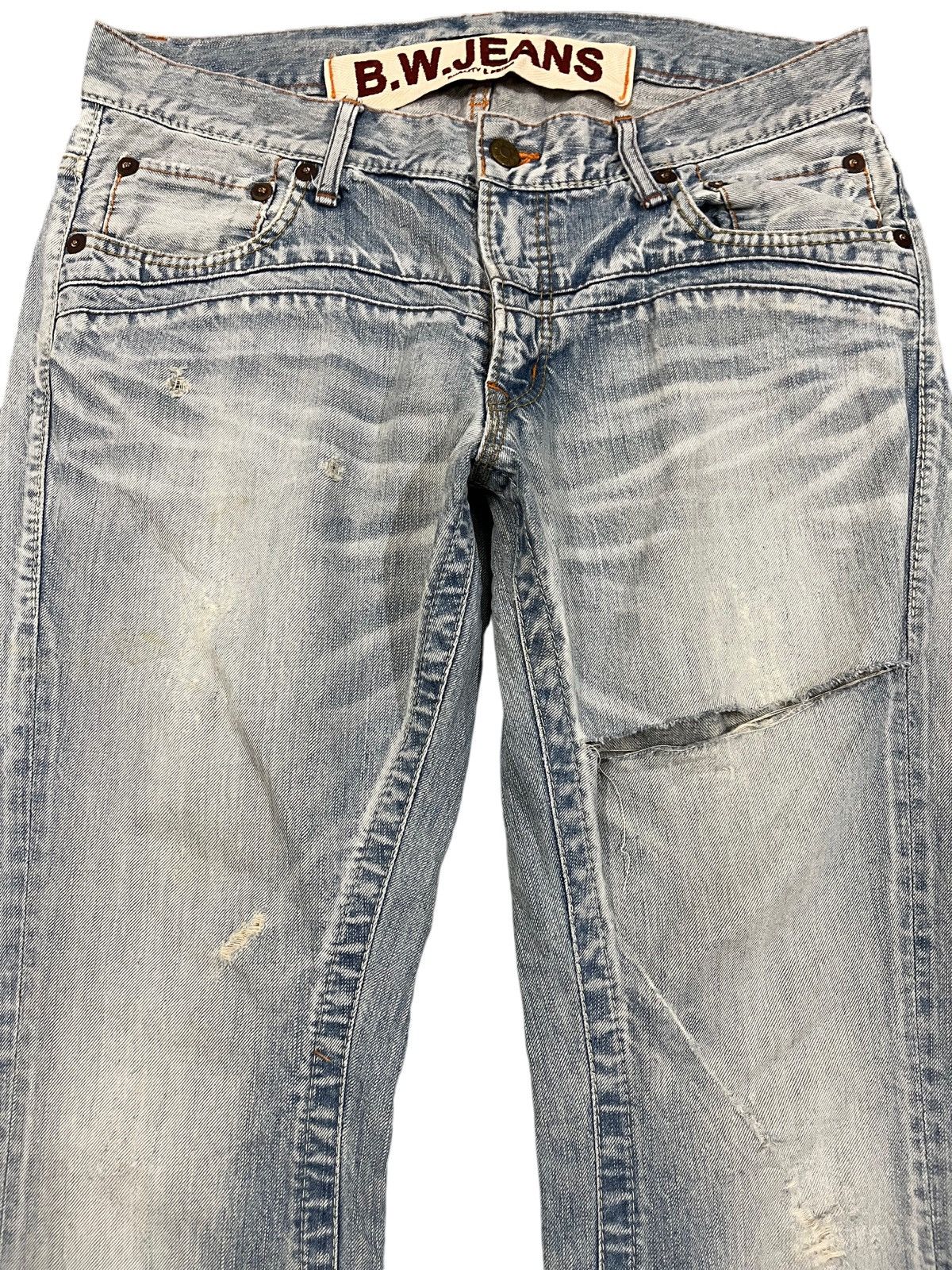 Blue Blue Japan × Le Grande Bleu (L.G.B.) Vintage Blue Way Faded Distressed Denim Size US 34 / EU 50 - 2 Thumbnail