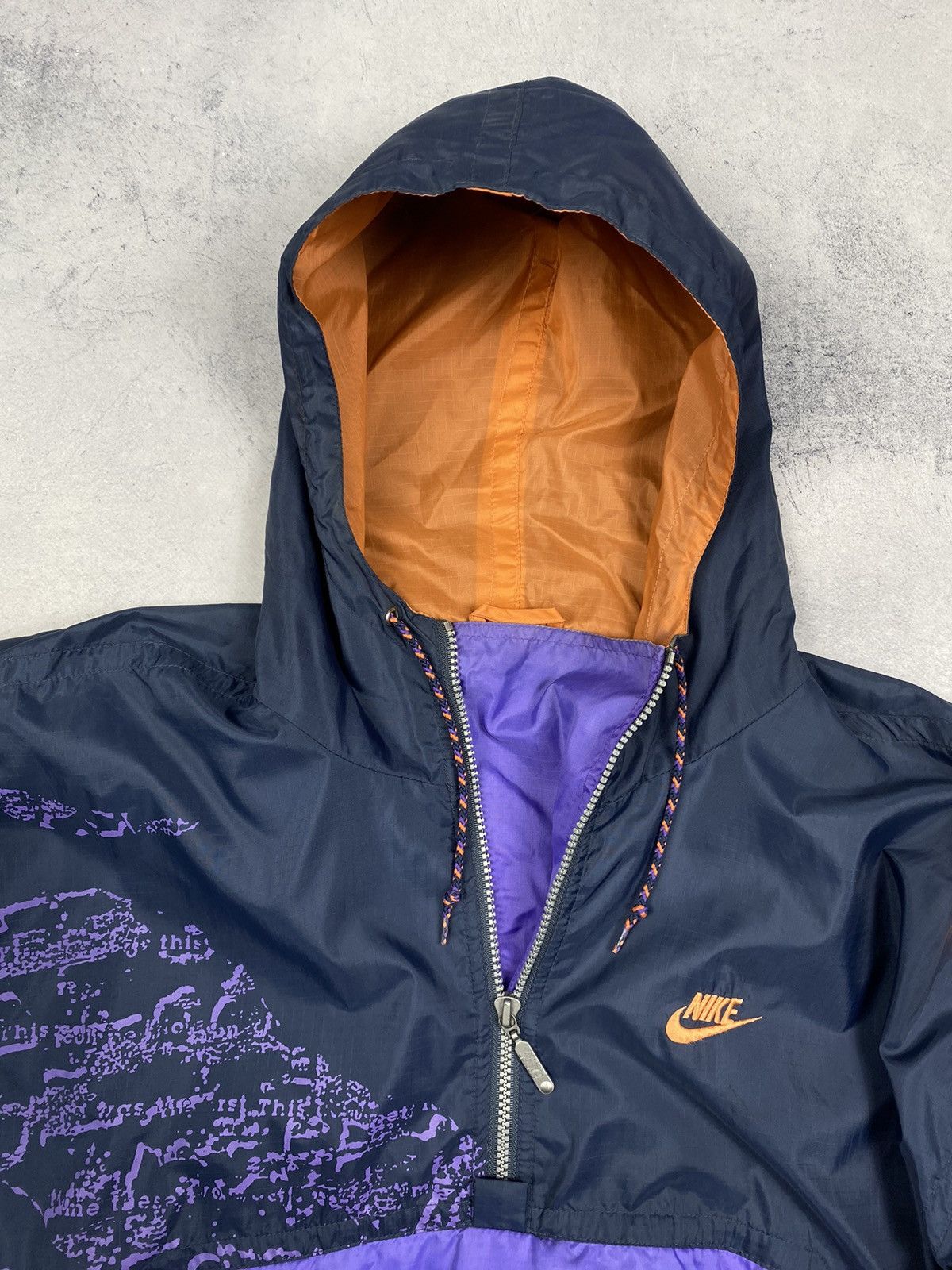 Nike Vintage 80s Nike Nylon Jacket 1/2 Zip Anorak Jacket Men’s Size US L / EU 52-54 / 3 - 13 Thumbnail