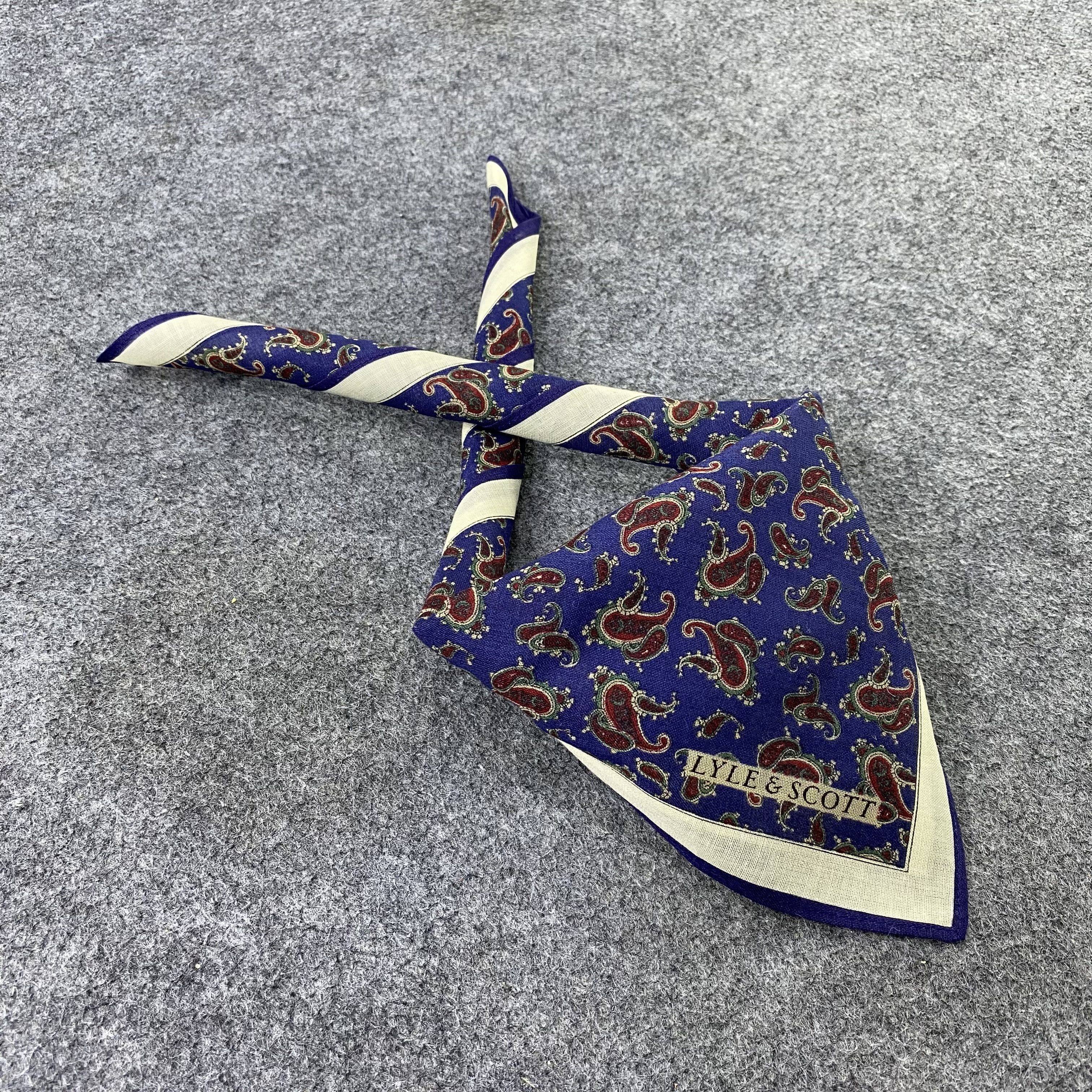 Lyle & Scott LYLE & SCOTT handkerchief bandana handky paisley-B1438 Size ONE SIZE - 1 Thumbnail