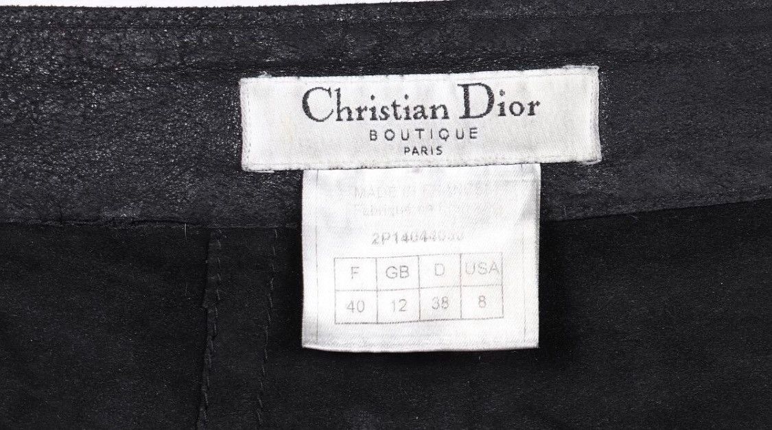 Dior Christian Dior Galliano 2002 Leather Biker Pants Black Rock Size 28" / US 6 / IT 42 - 6 Thumbnail