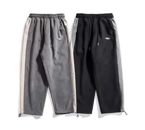 Orisue 20AW Indigo Union Japan Black Pleuche Patchwork Sweatpants Size US 32 / EU 48 - 4 Thumbnail