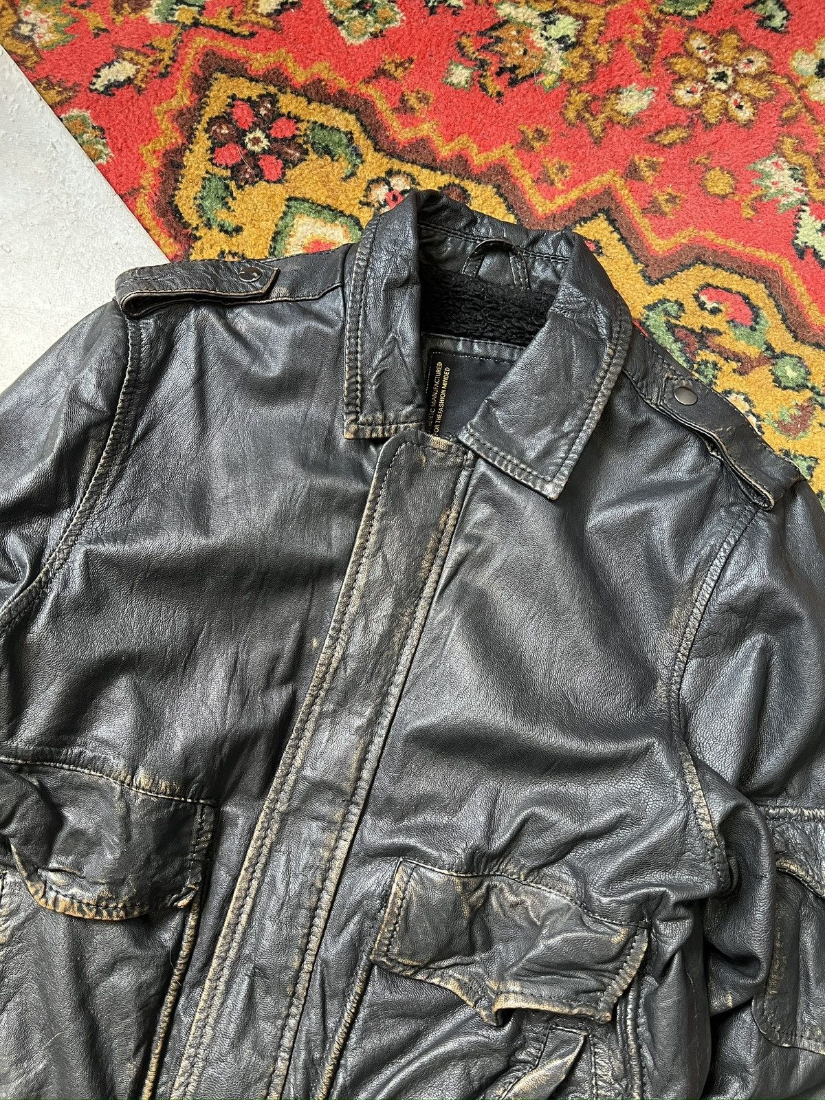 Jack & Jones Jack jones leather aviation jacket y2k style schott Size US L / EU 52-54 / 3 - 2 Thumbnail