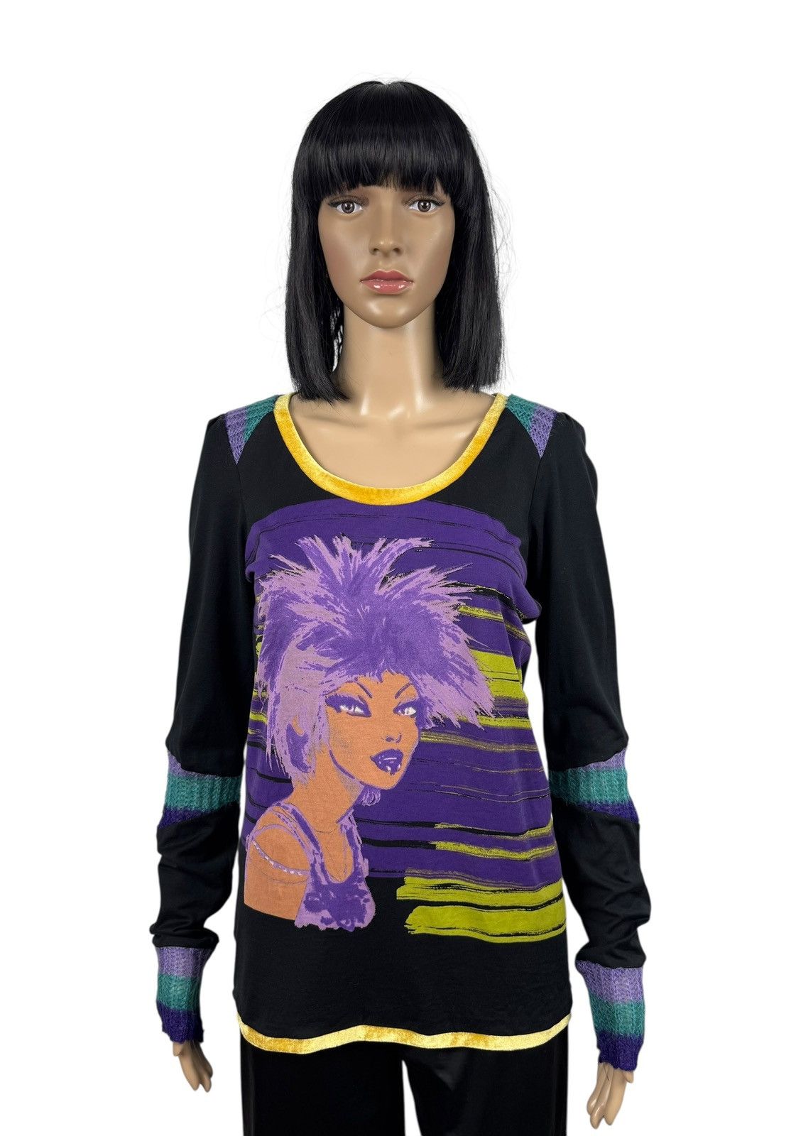 Custo Barcelona Custo Barcelona Printed Cotton Jumper Mohair Details Size M / US 6-8 / IT 42-44 - 1 Thumbnail