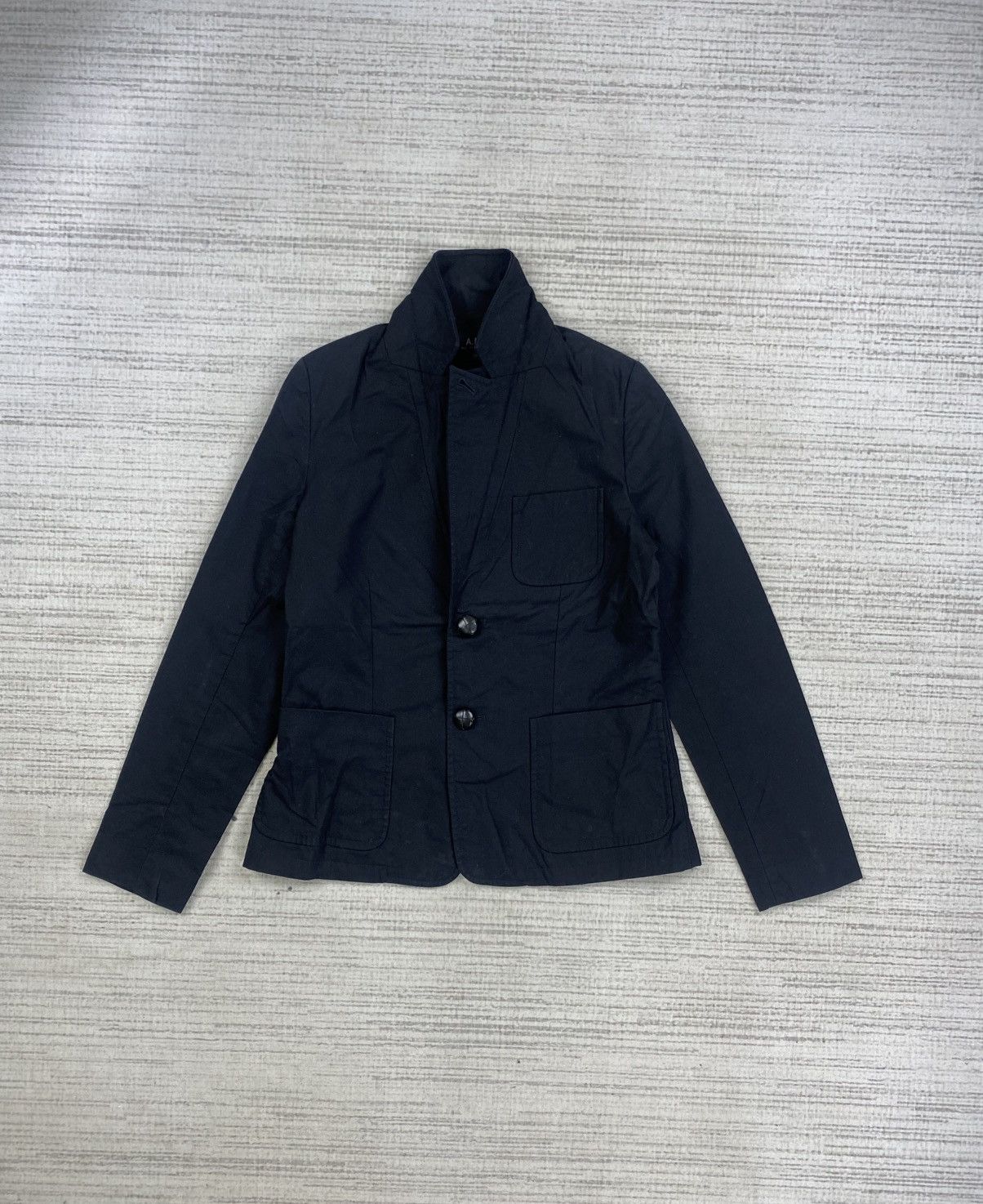 A.P.C. Vintage A.P.C Full Black Cotton Blazer Coat Jacket Size US S / EU 44-46 / 1 - 5 Thumbnail