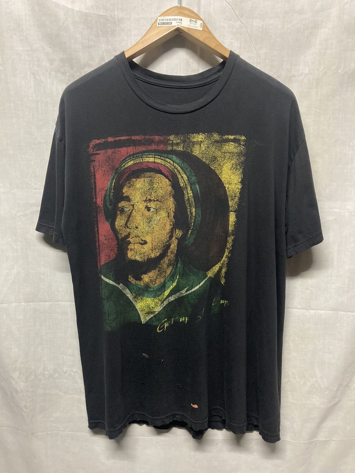 Bob Marley × Vintage Bob Marley Distressed Thrashed Tee Size US L / EU 52-54 / 3 - 1 Thumbnail