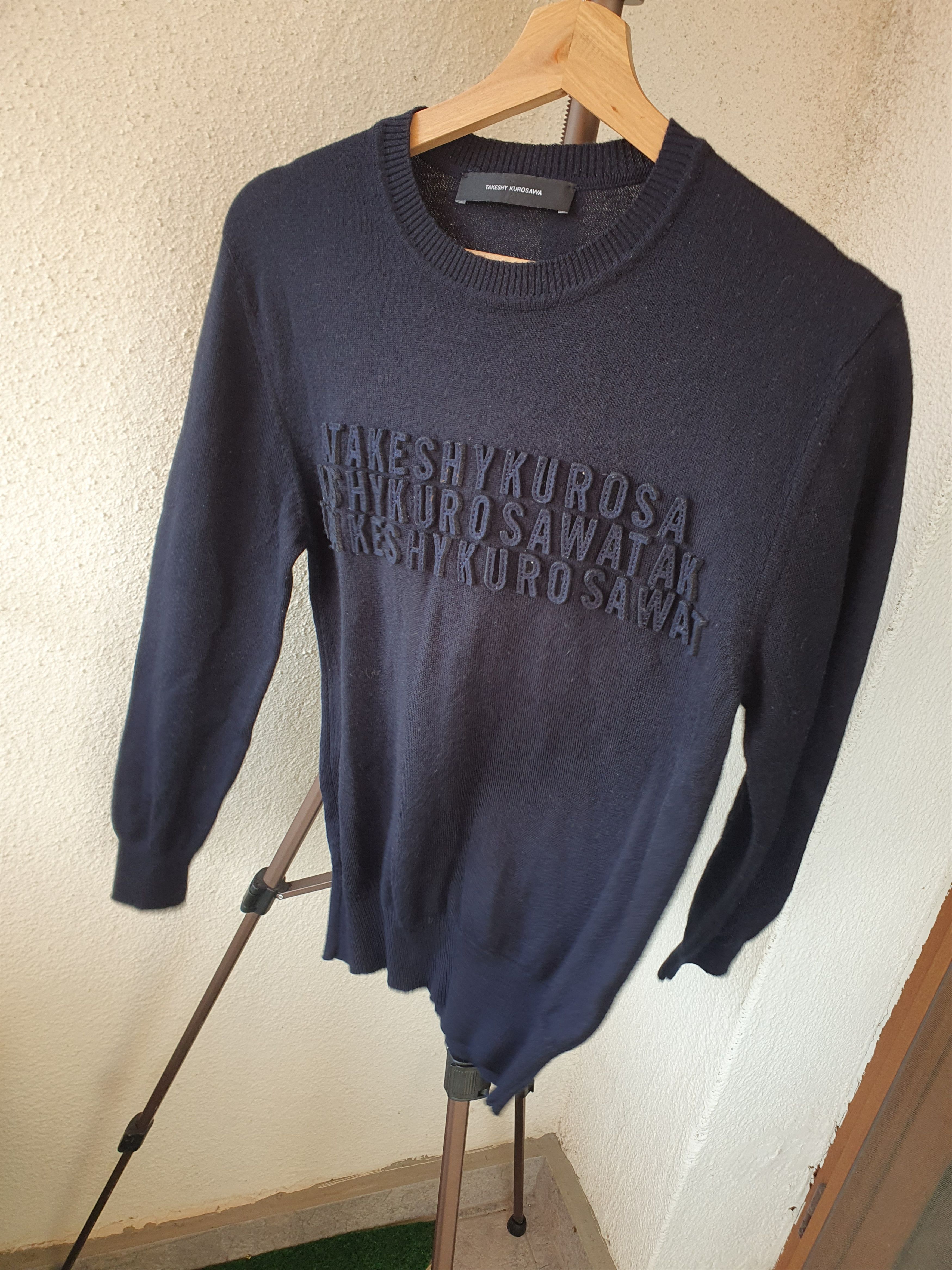 Takeshy Kurosawa Takeshy Kurosawa Spellout Sweater Merino Blend sz M Size US M / EU 48-50 / 2 - 6 Thumbnail