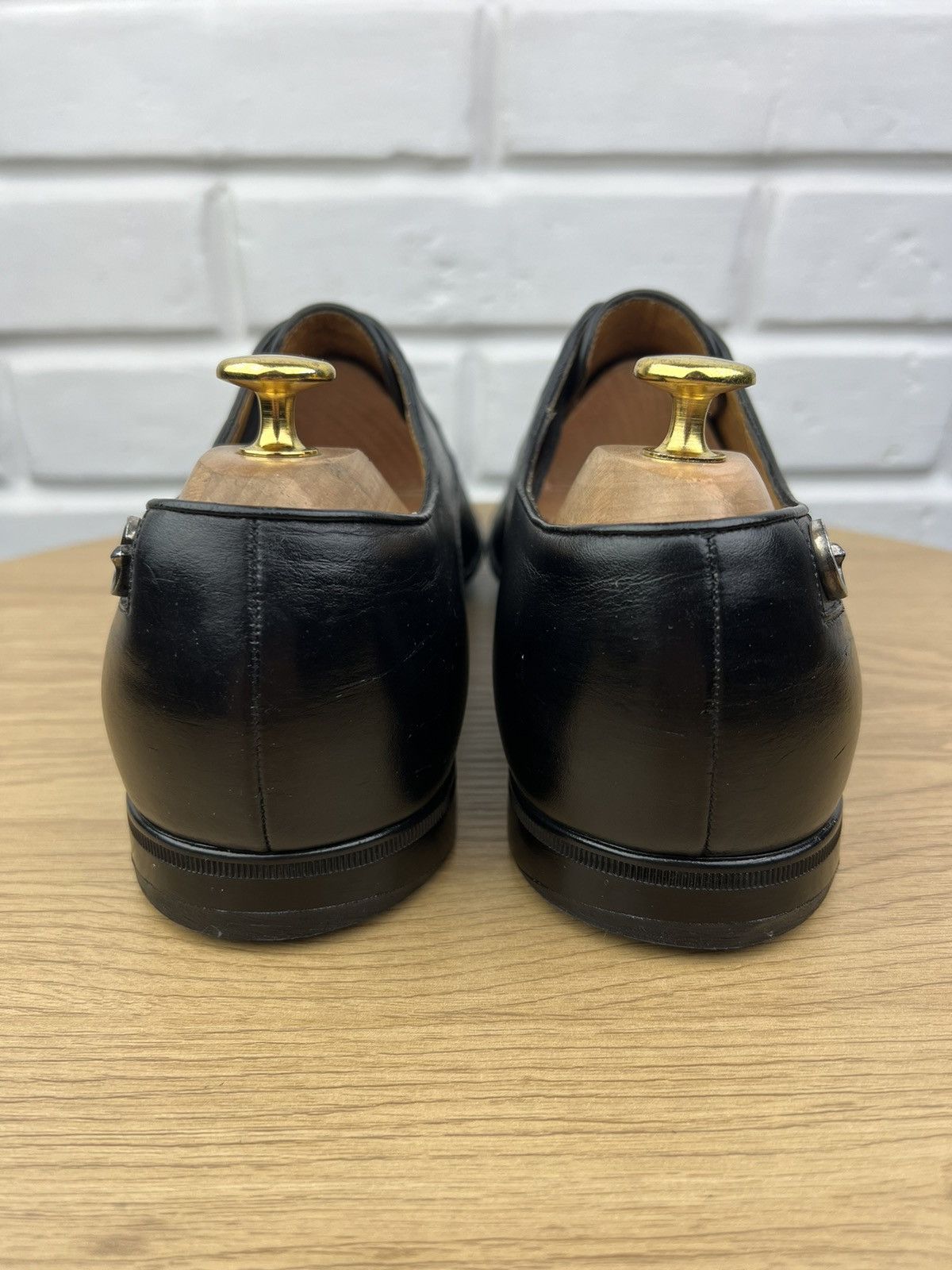 Gucci GUCCI Oxfords Leather Shoes Lace Up Back Logo Black Men’s Size US 10 / EU 43 - 12 Thumbnail