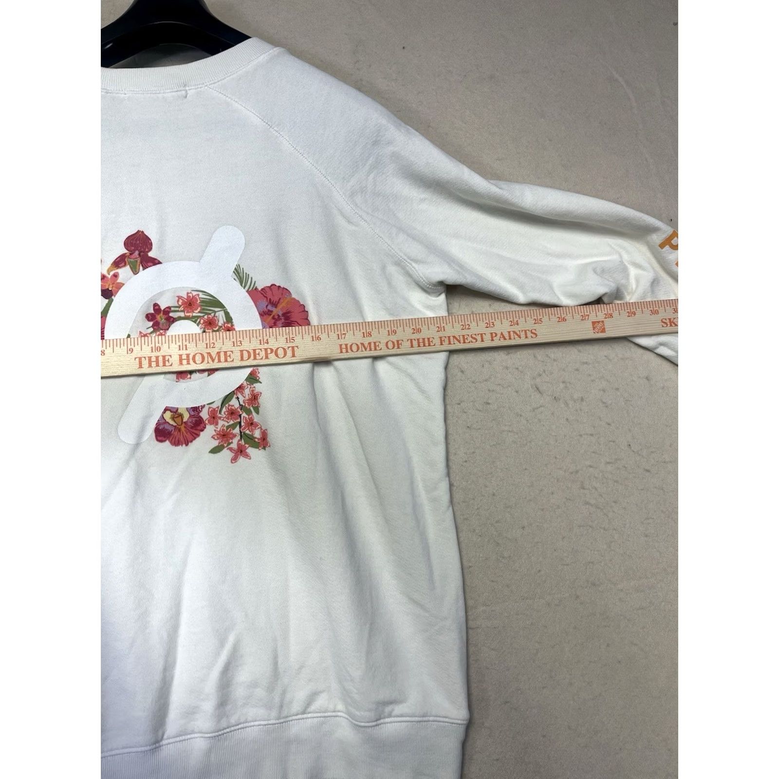 Logo 7 Peloton Sweatshirt Womens Size Small Pullover Floral Logo Cotton White Activewear Crew Neck Long Sleeve Shirt Size S / US 4 / IT 40 - 3 Thumbnail