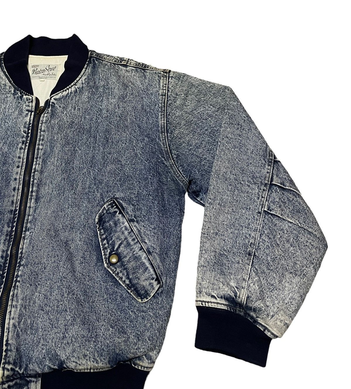 Vintage Vtg Big John MA-1 Flying Man Acid Wash Bomber Jacket 1990s Size US L / EU 52-54 / 3 - 6 Thumbnail