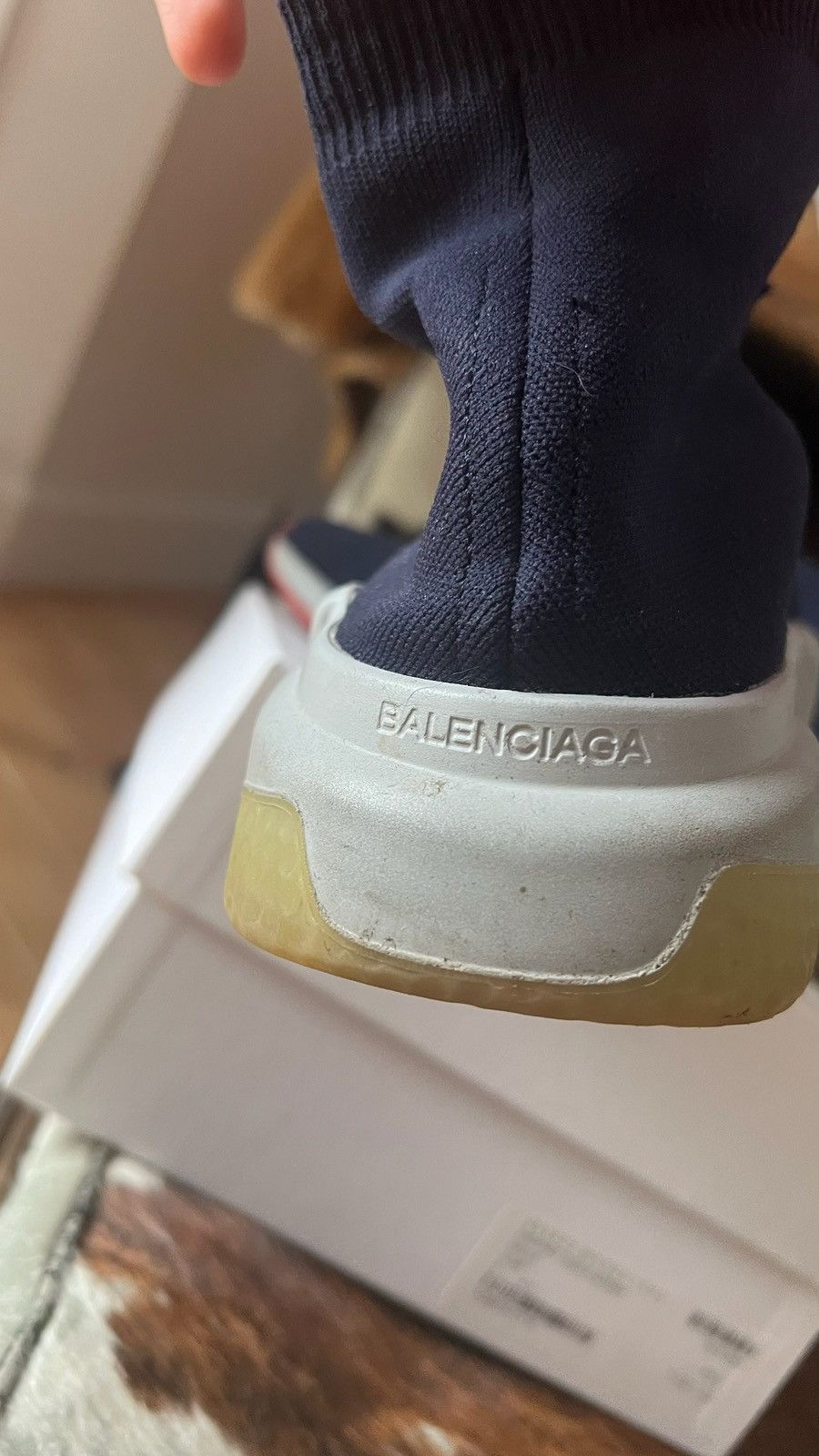 Balenciaga Balenciaga navy Sock Trainers Size US 7 / EU 40 - 4 Thumbnail