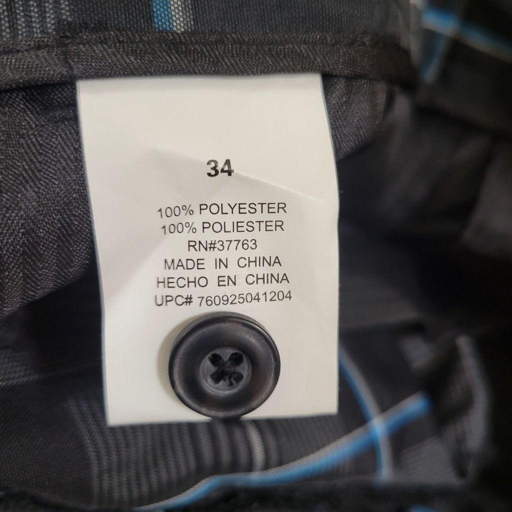 Other Champion Tour Men's Gray Black Plaid 100% Polyester Size US 34 / EU 50 - 7 Thumbnail