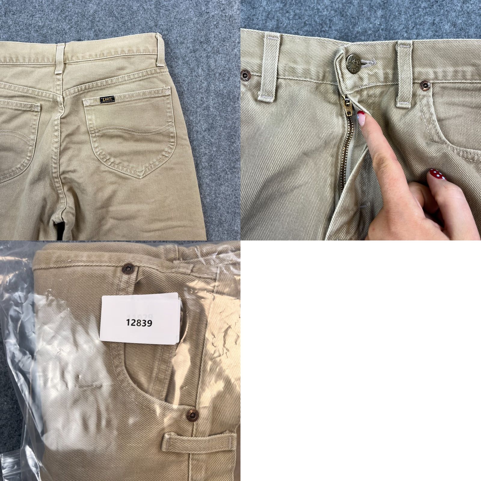 Lee VINTAGE Lee Riders Jeans Regular 28 Beige Cotton 5-Pocket Design Zip Mens Tapered Size US 28 / EU 44 - 8 Thumbnail