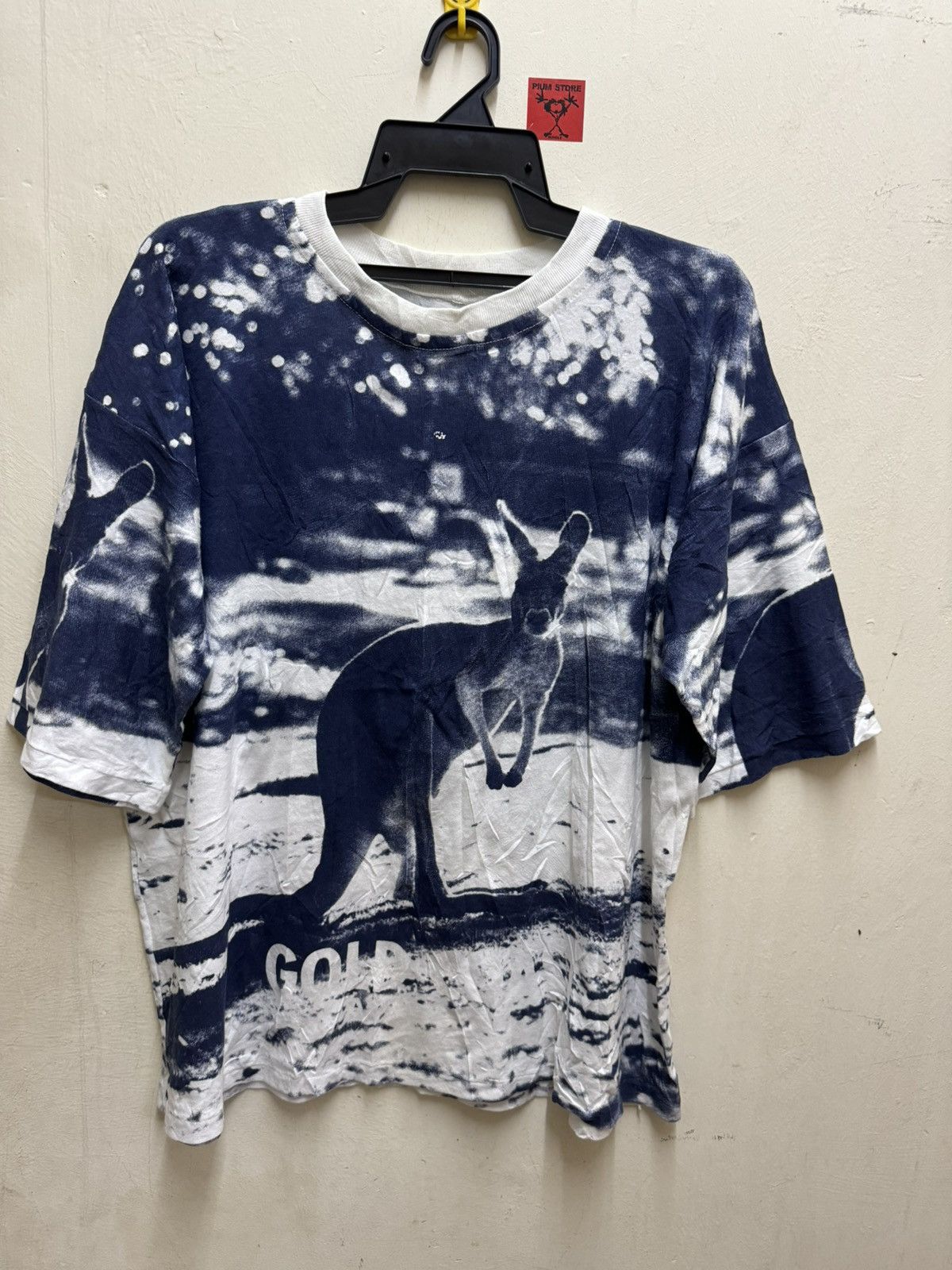 Image of Art x Tee Vintage All Over Print Kanggaroo in Blue, Men's (Size XL)