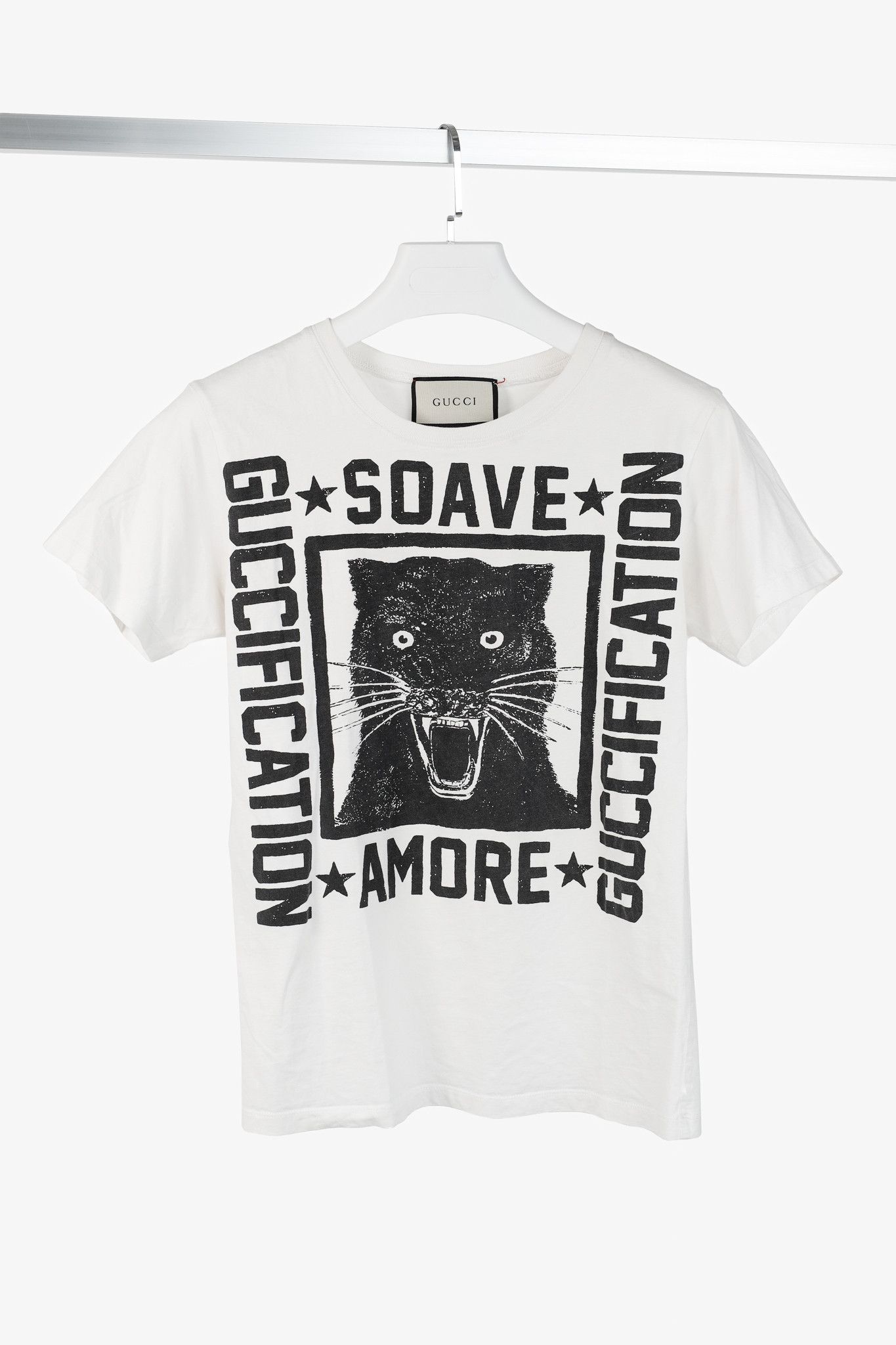 Gucci Gucci R/18 Cotton Soave Amore Guccification Graphic T-Shirt Size S / US 4 / IT 40 - 1 Thumbnail