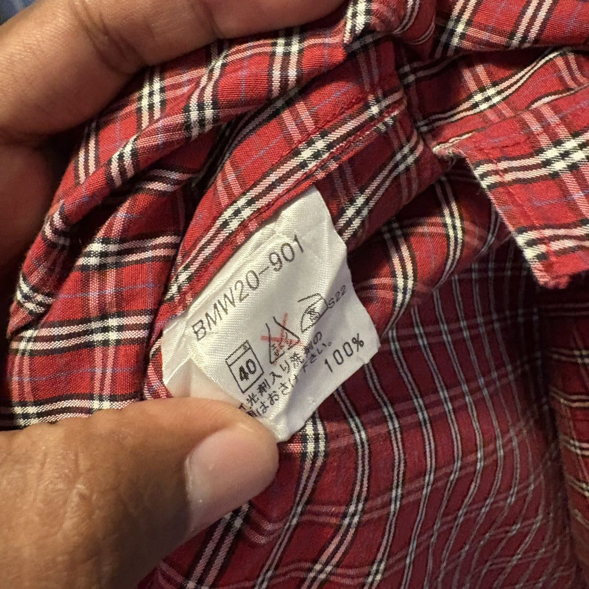 Burberry Burberry Checkered Button Ups With Logo Size US L / EU 52-54 / 3 - 5 Thumbnail