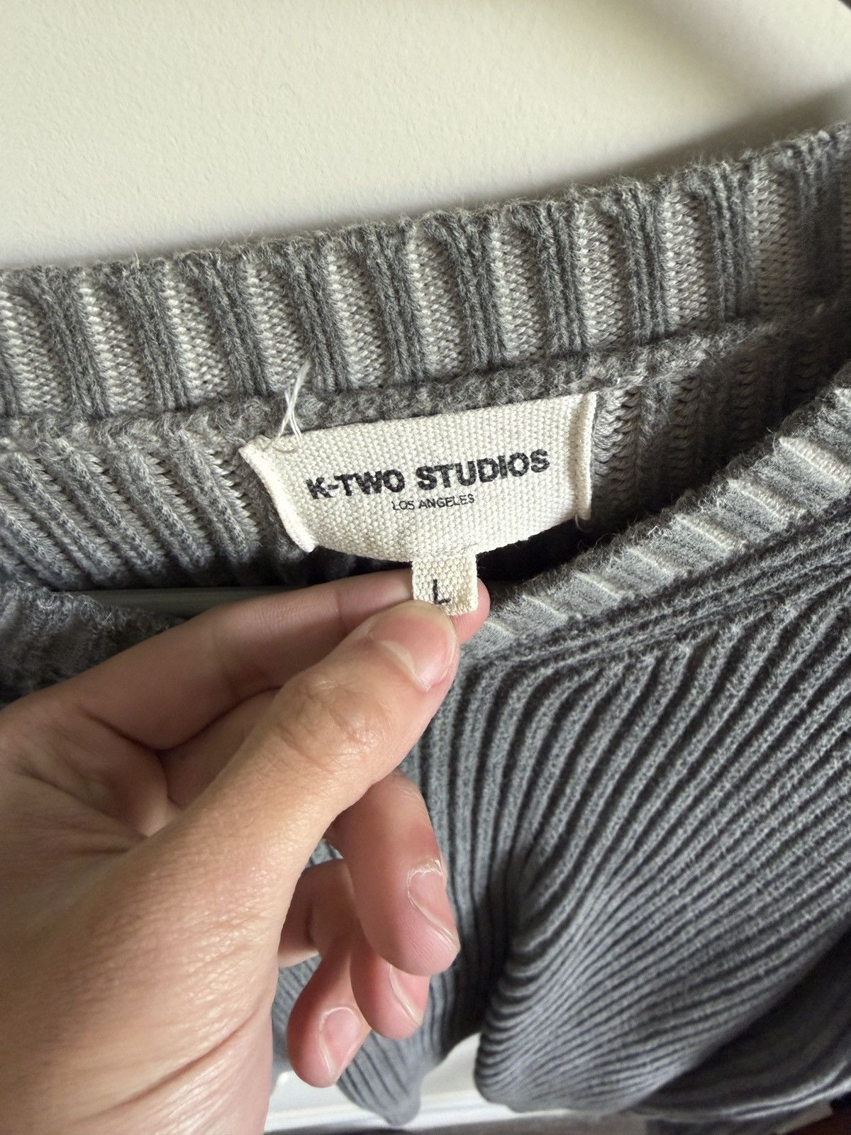 K-Two Studios Charcoal Zip up knit. | Grailed