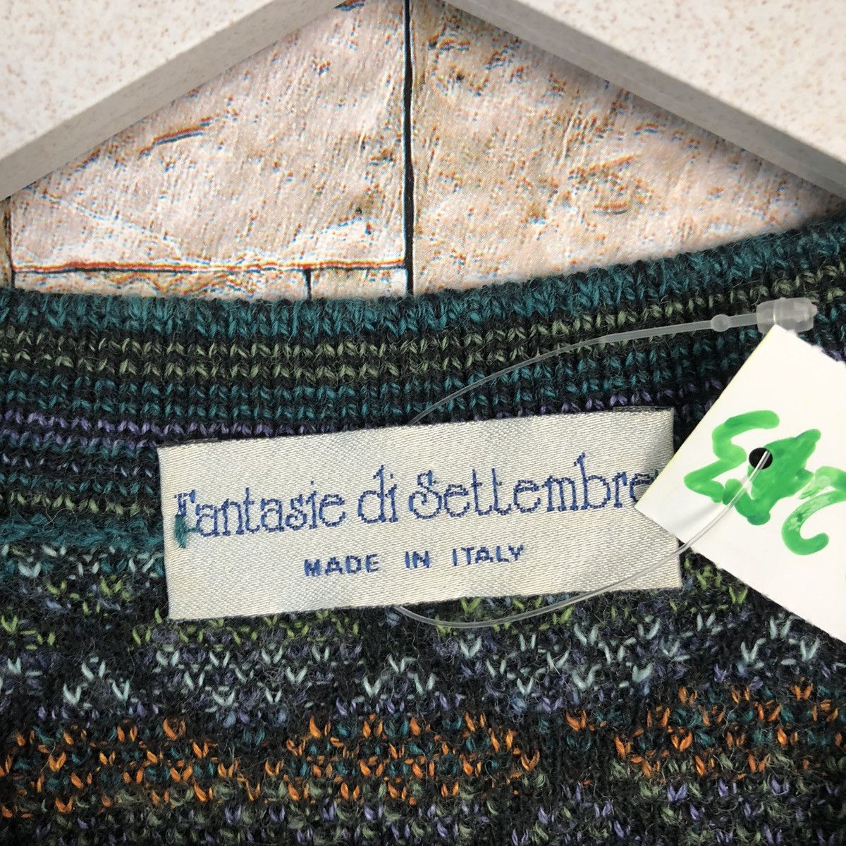 Homespun Knitwear Lantasie Di Settember made in italy Green Knitwear #A263 Size US L / EU 52-54 / 3 - 9 Thumbnail