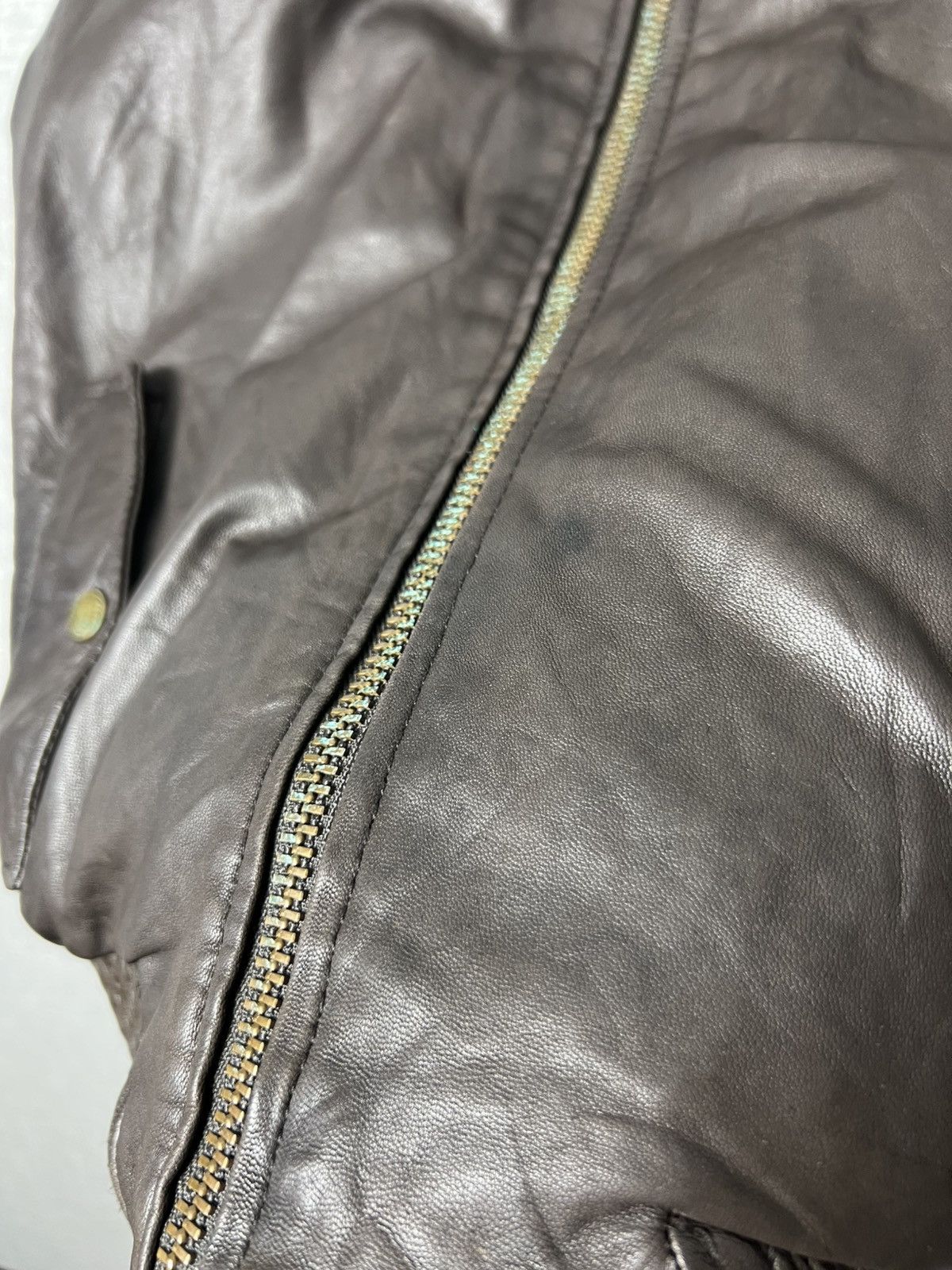 Allsaints Vintage AllSaints Leather Brown Bomber Jacket Men’s Size M Size US M / EU 48-50 / 2 - 10 Thumbnail