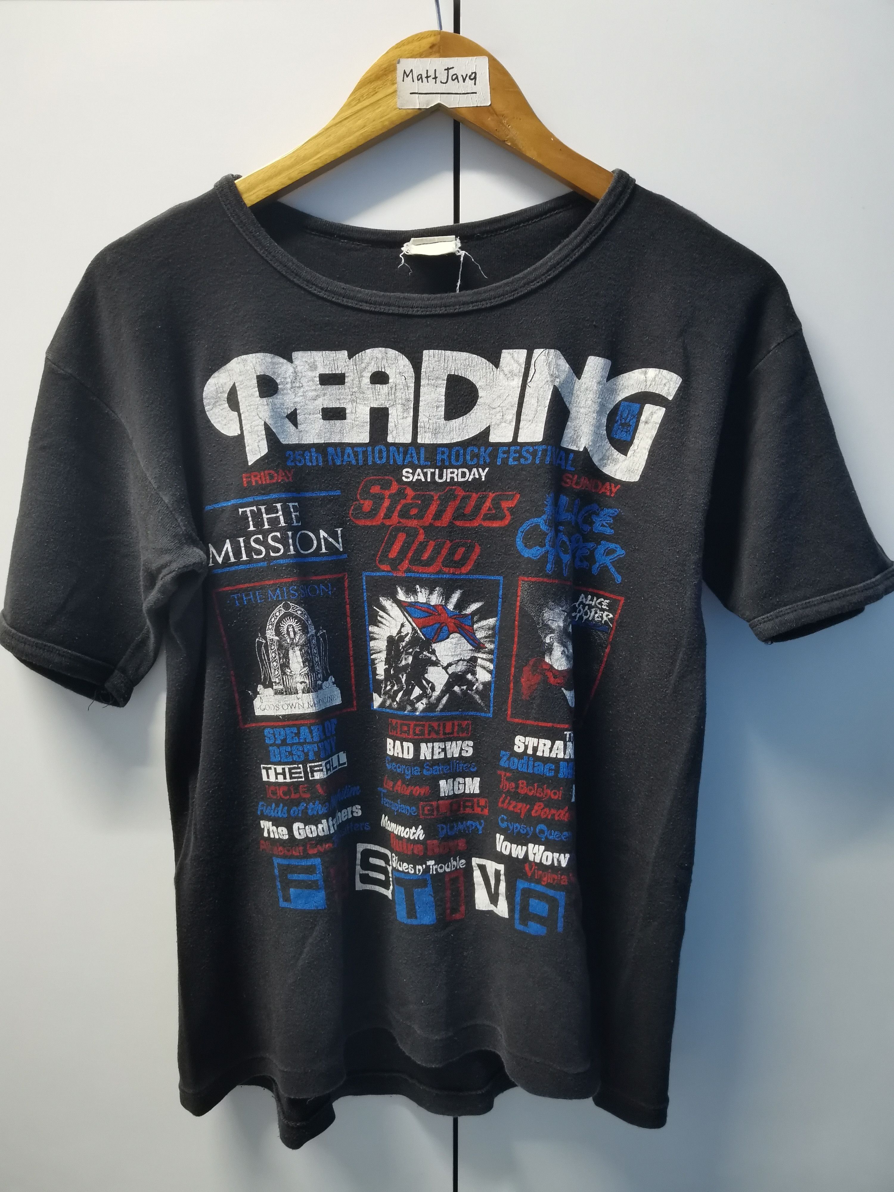 Band Tees Vintage Reading Rock Festival 1987 Alice Cooper Tee Size US L / EU 52-54 / 3 - 2 Thumbnail
