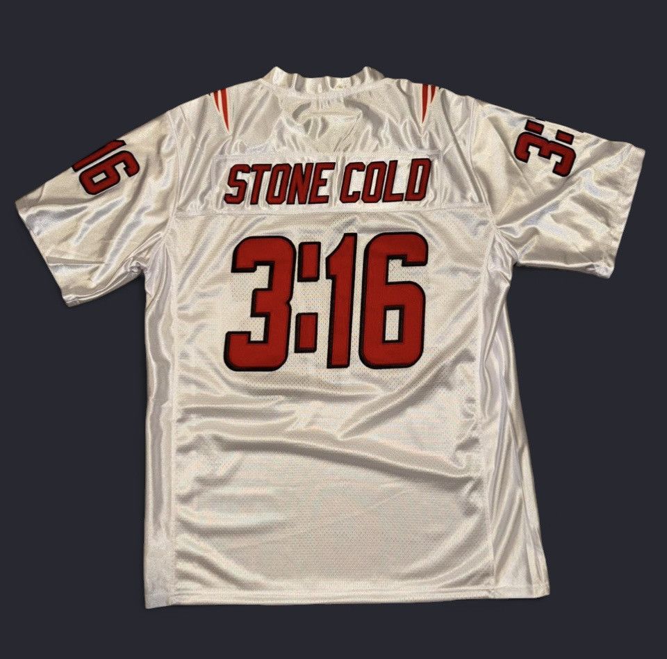 NFL WWE x NFL Patriots Jersey Stone cold 3:16 Size US XXL / EU 58 / 5 - 1 Thumbnail