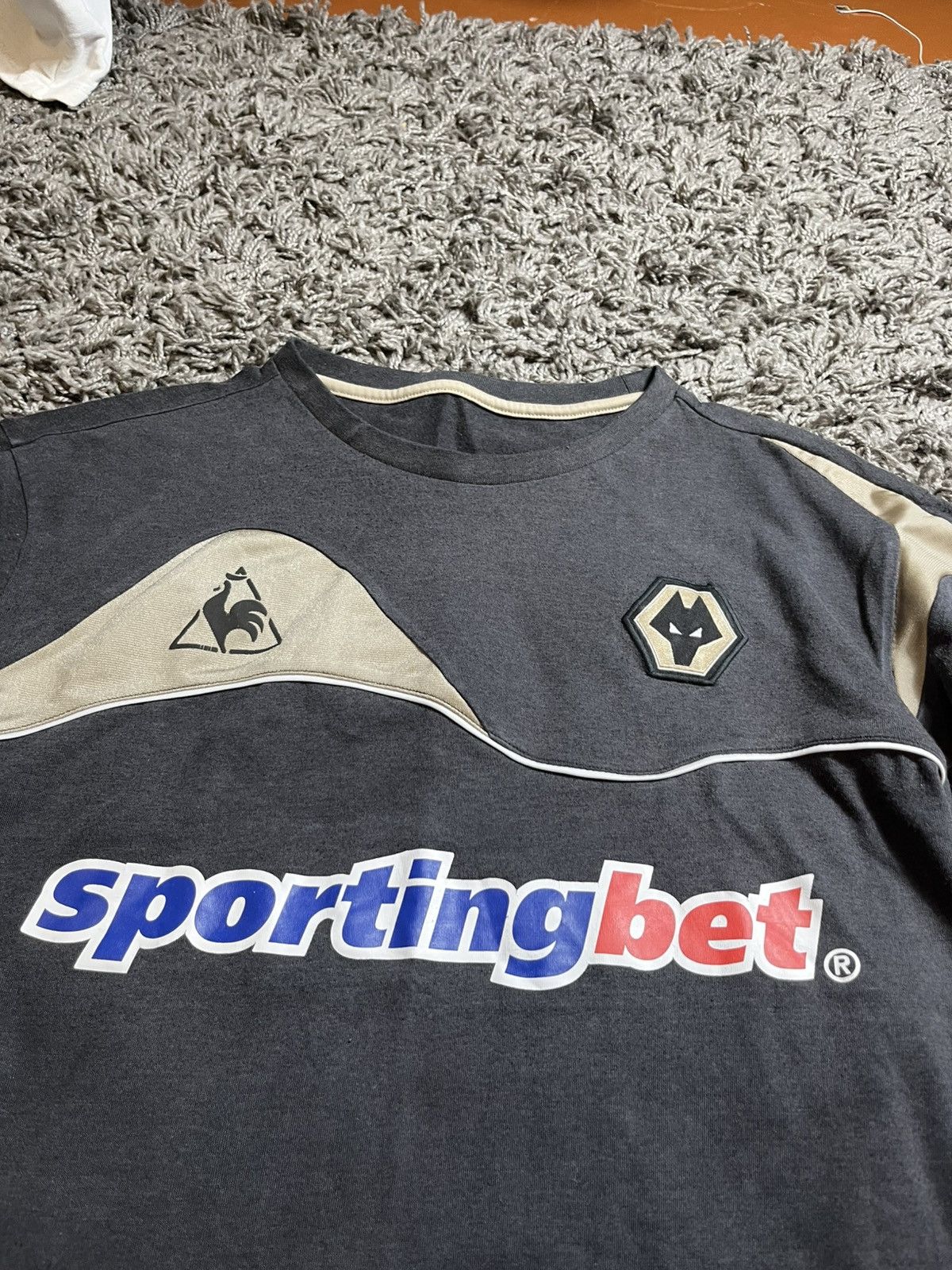Le Coq Sportif WOLVERHAMPTON LE COQ SPORTIF 2009/10 TRAINING COTTON JERSEY Size US L / EU 52-54 / 3 - 2 Thumbnail