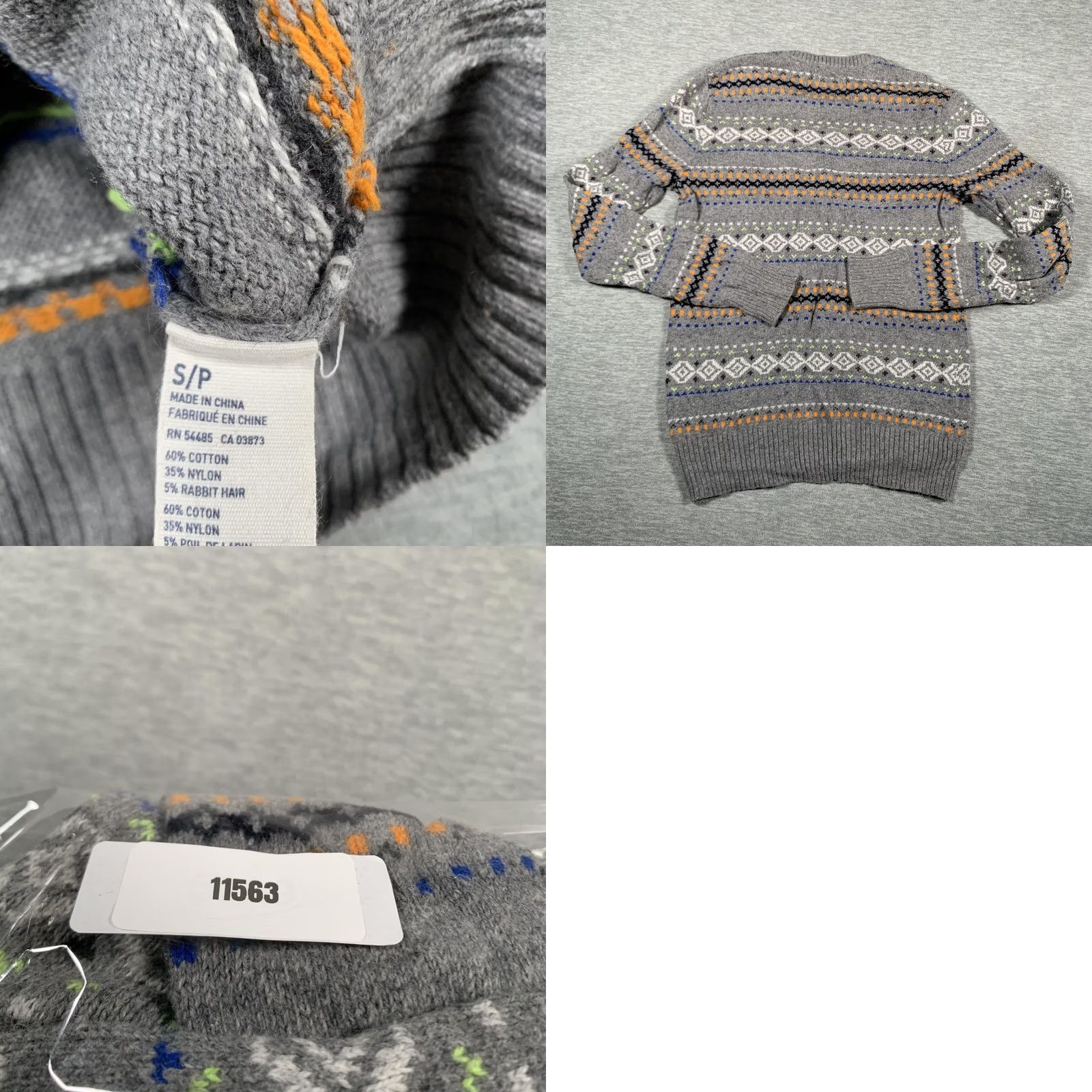American Eagle Outfitters VINTAGE American Eagle Outfitters Sweater Shirt Womens Small Gray Fair Isle Crewneck Knit Pullover Winter Size S / US 4 / IT 40 - 8 Thumbnail