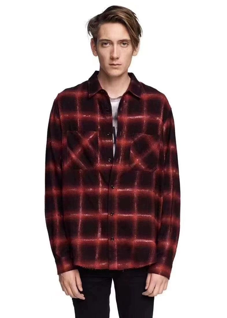 Amiri Amiri Red Plaid Glitter Shirt Size US M / EU 48-50 / 2 - 8 Thumbnail