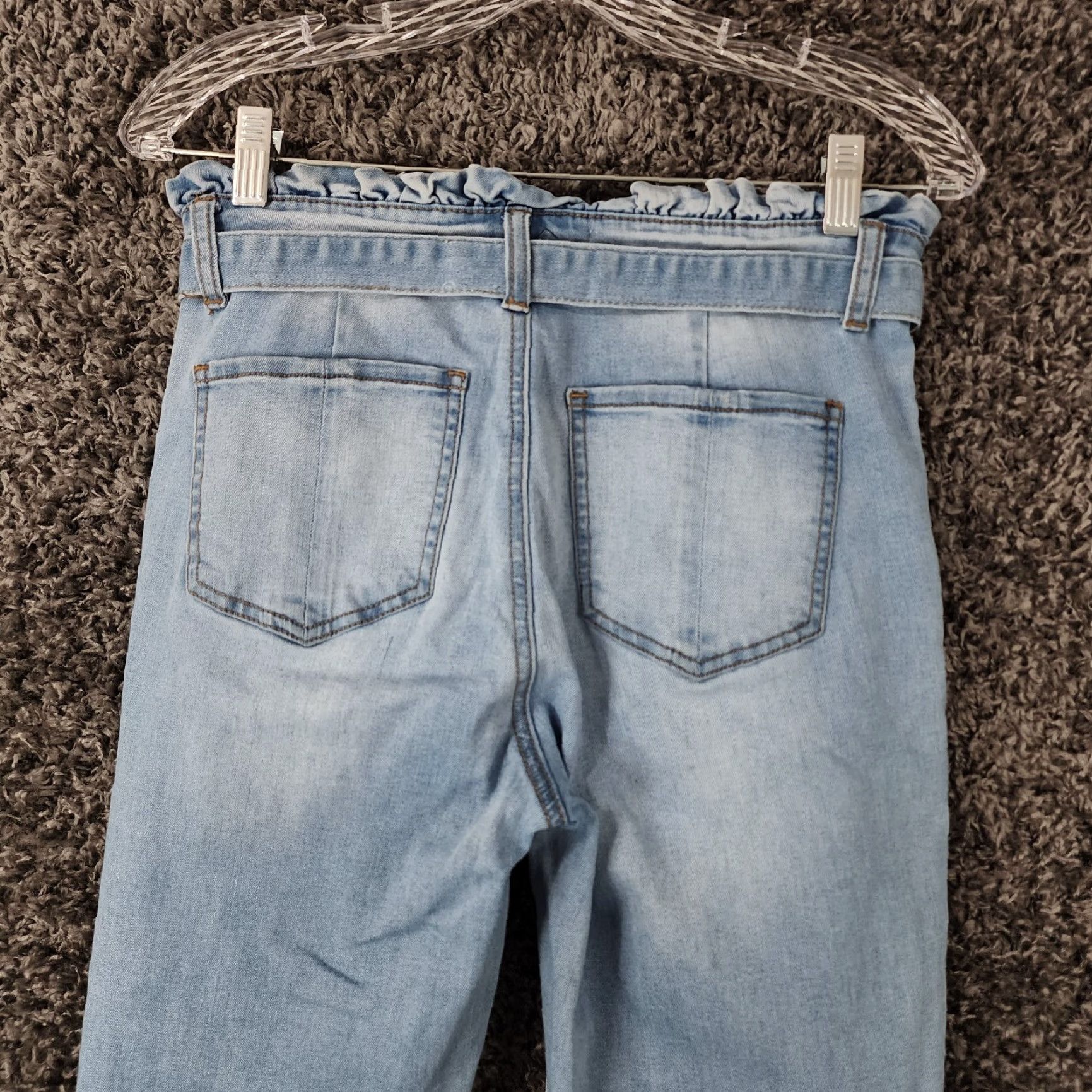 Vintage Ashley Mason Jeans Women's Light Wash Belted Ankle Blue Size 7 Size 28" / US 6 / IT 42 - 7 Thumbnail