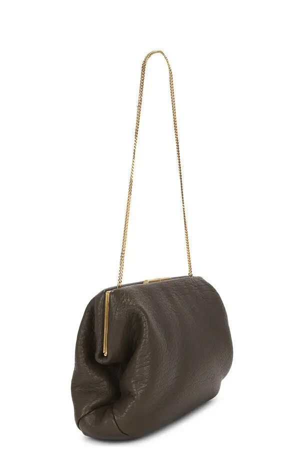 Saint Laurent Paris o1bcso1str1225 Size:OS/Clutch Large in Dark Brown Size ONE SIZE - 3 Thumbnail