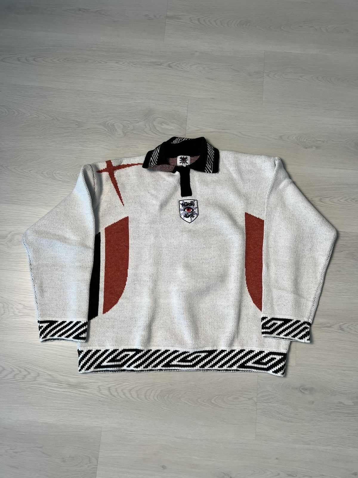 House of Errors House of Errors White Knit Sweater Size US XL / EU 56 / 4 - 1 Thumbnail