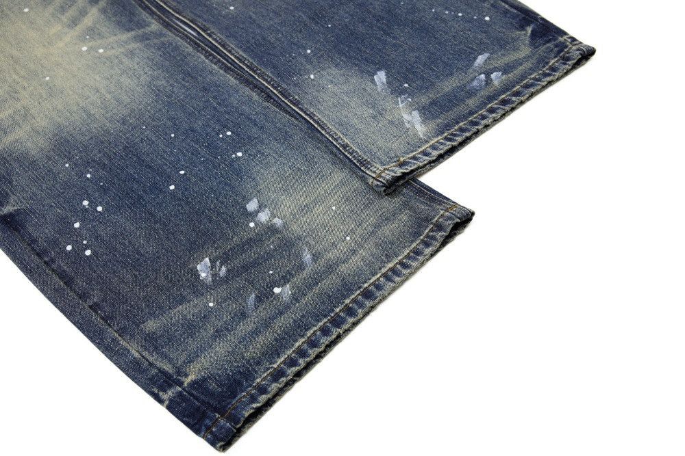Vintage Retro punk washed distressed curved blade men's loose jeans Size US 32 / EU 48 - 6 Thumbnail
