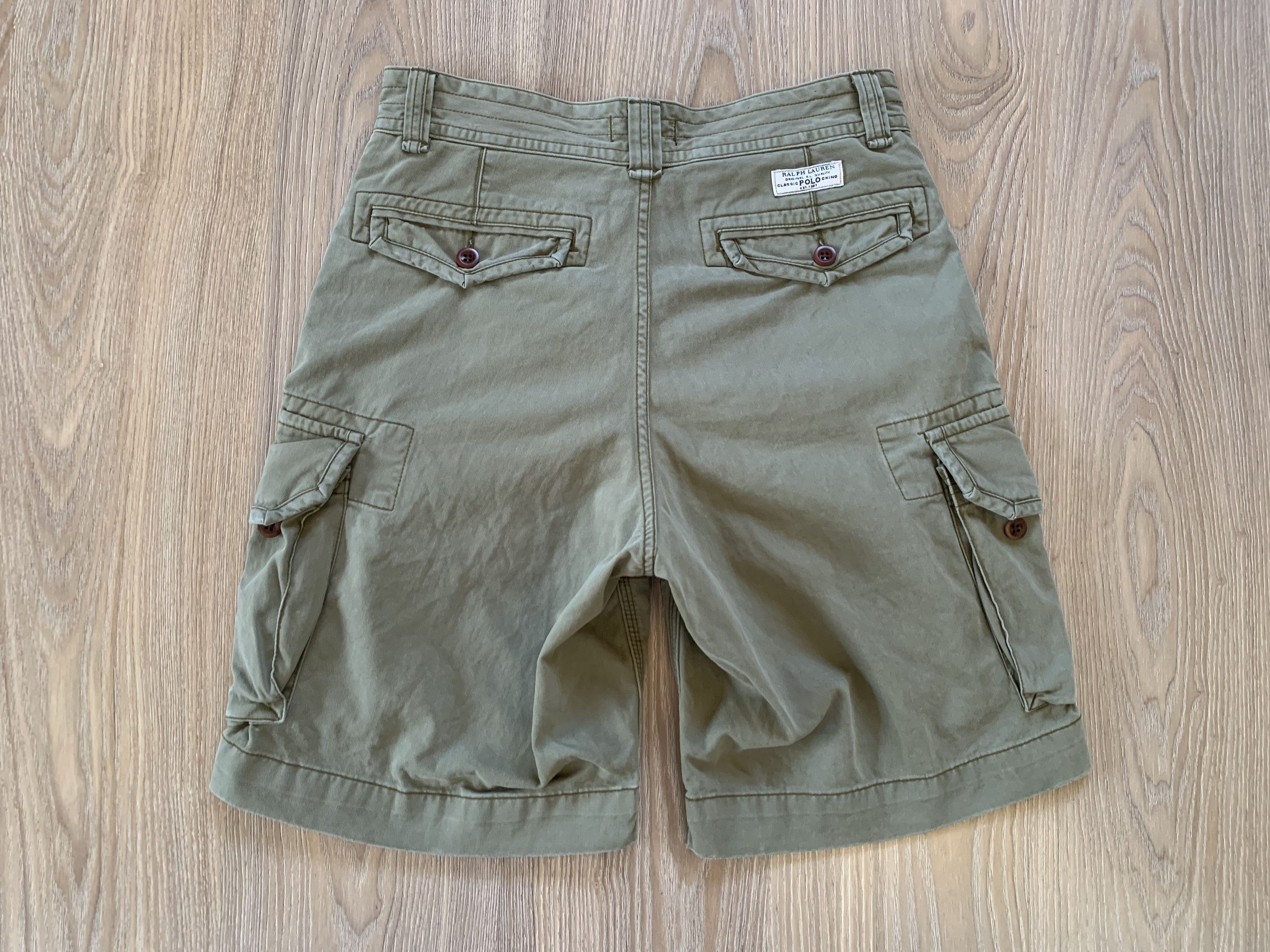 Polo Ralph Lauren Mens Polo Ralph Lauren Vintage Y2K Military Cargo Shorts Size US 31 - 3 Thumbnail