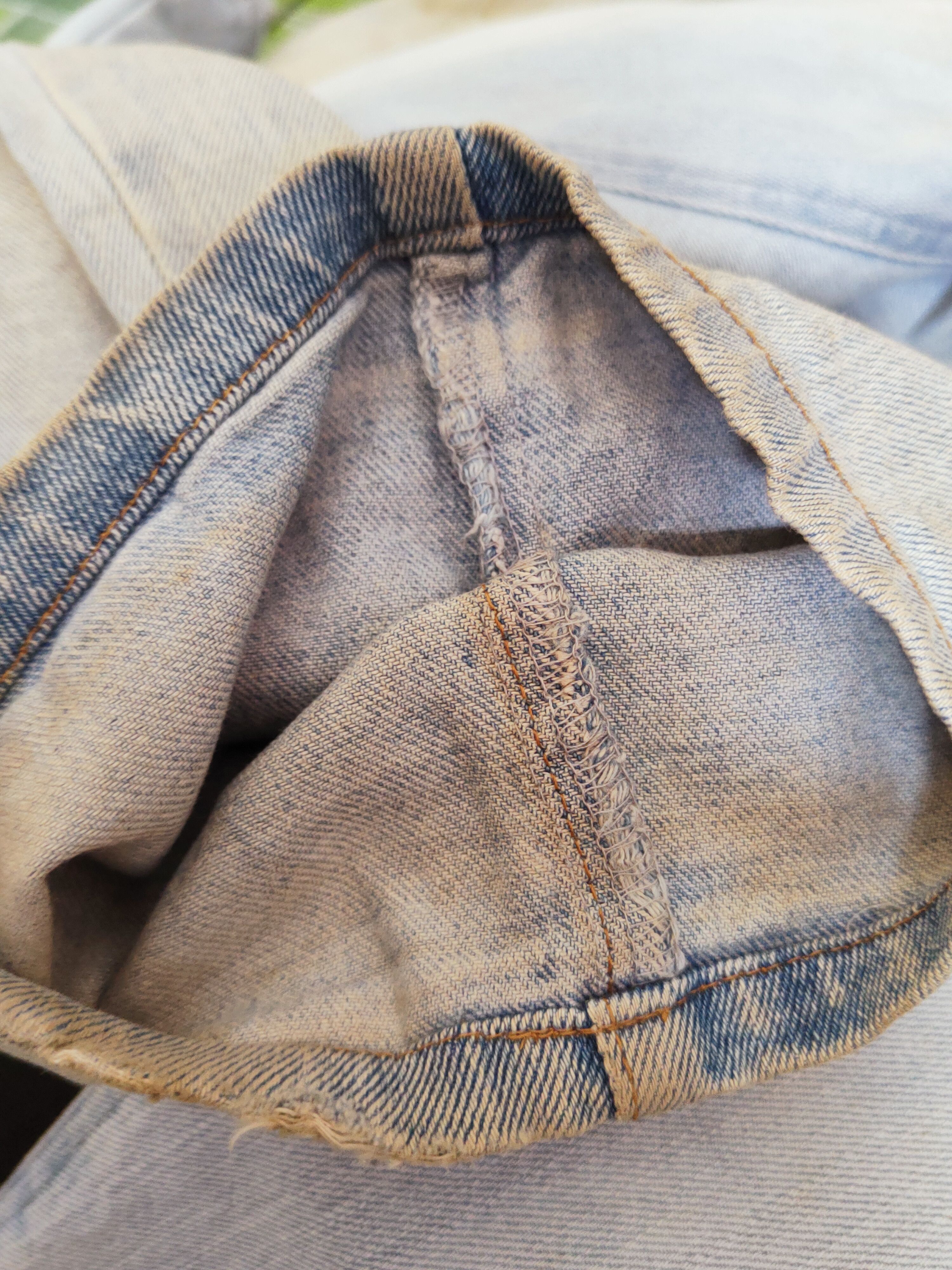 Japanese Brand OSJ Blue Faded Distressed Ripped Jeans #W690 Size US 36 / EU 52 - 14 Thumbnail