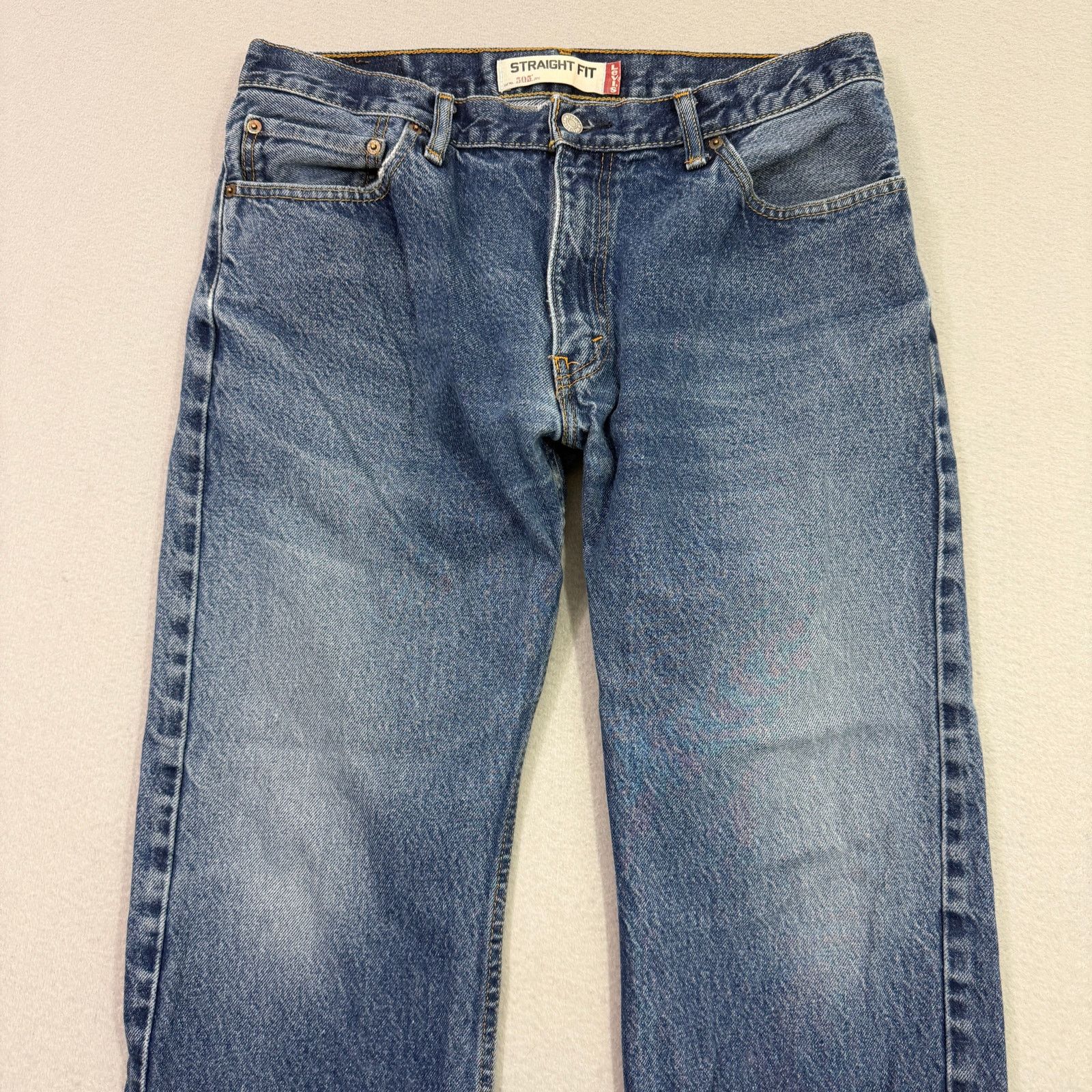 Levi's Vintage Levis 505 Jeans Men 34x29 (Fits 34x27) Blue Straight Size US 34 / EU 50 - 2 Thumbnail