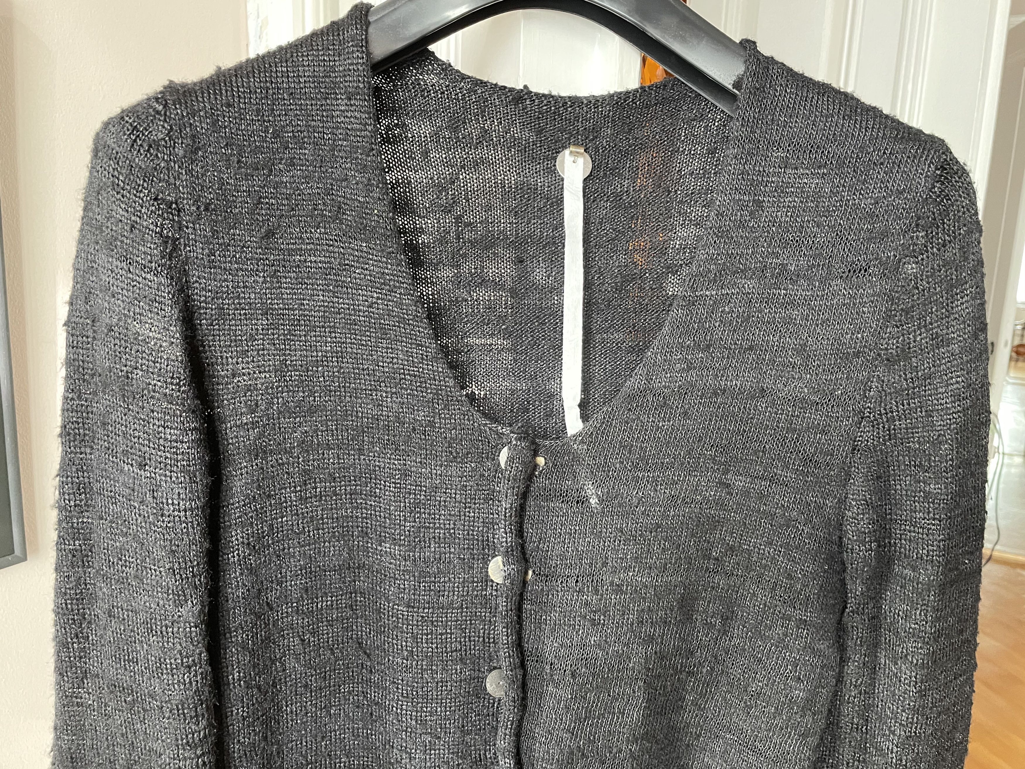 Label Under Construction LABEL UNDER CONSTRUCTION HANDSPUN SILK CARDIGAN SIZE-M Size US M / EU 48-50 / 2 - 9 Thumbnail