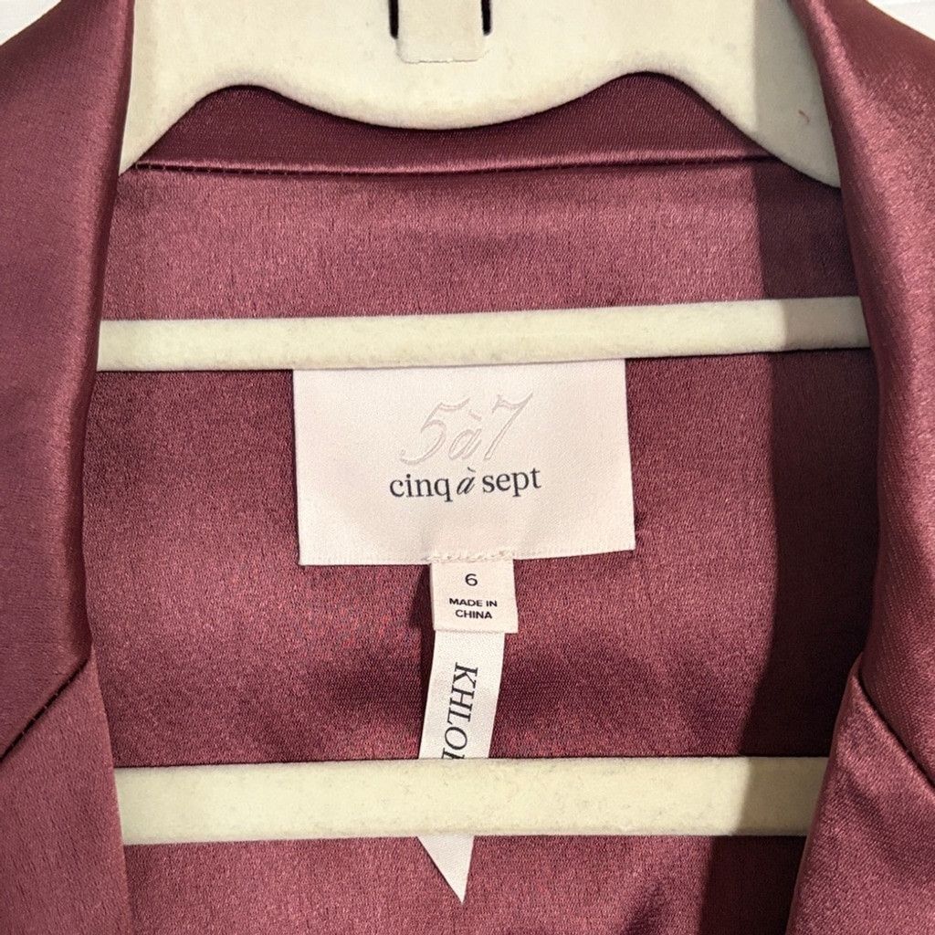 Cinq a Sept Cinq à Sept Khloe Smooth Satin Jacket | EUC | Sz 6 Size M / US 6-8 / IT 42-44 - 3 Thumbnail