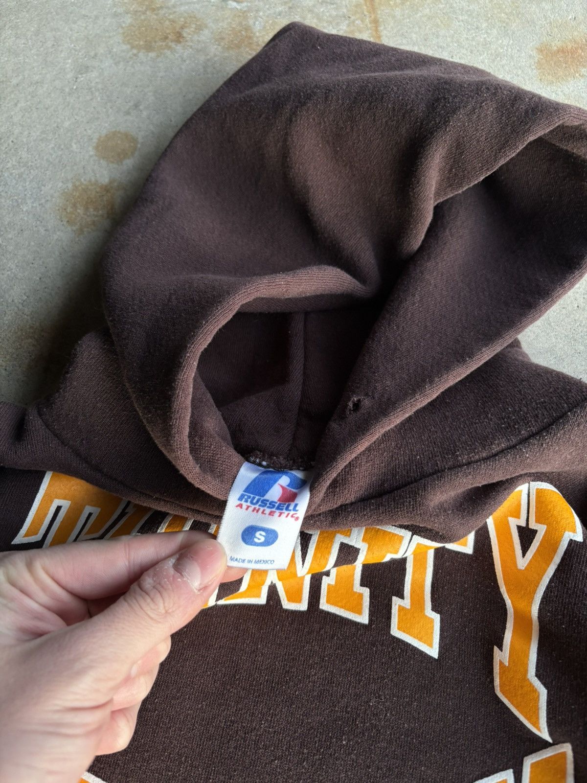Russell Athletic Vintage 90s Trinity Western University Mocha Brown Hoodie Size US S / EU 44-46 / 1 - 5 Thumbnail