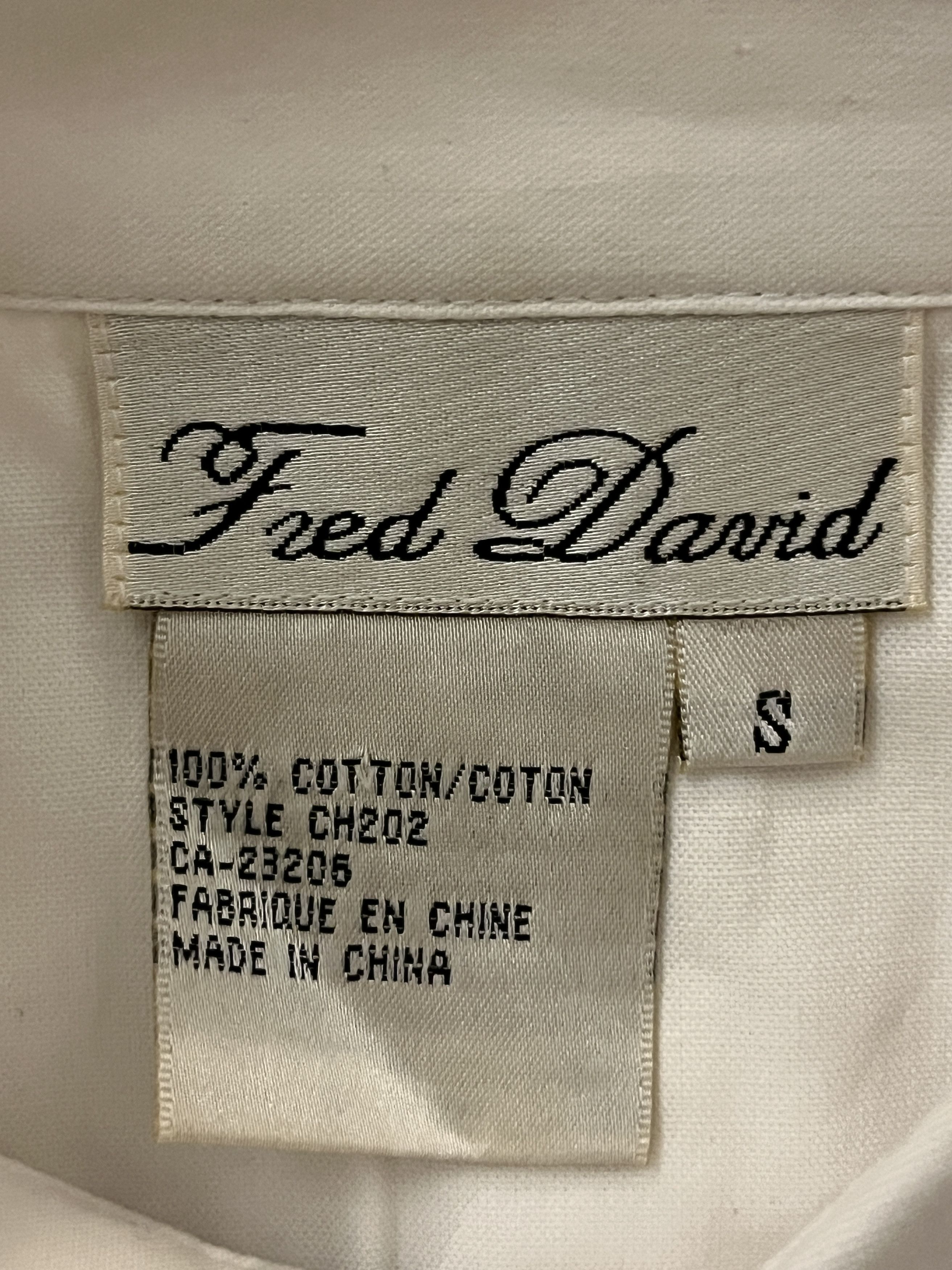 Vintage Fred David Dress Shirt S Size US S / EU 44-46 / 1 - 3 Thumbnail