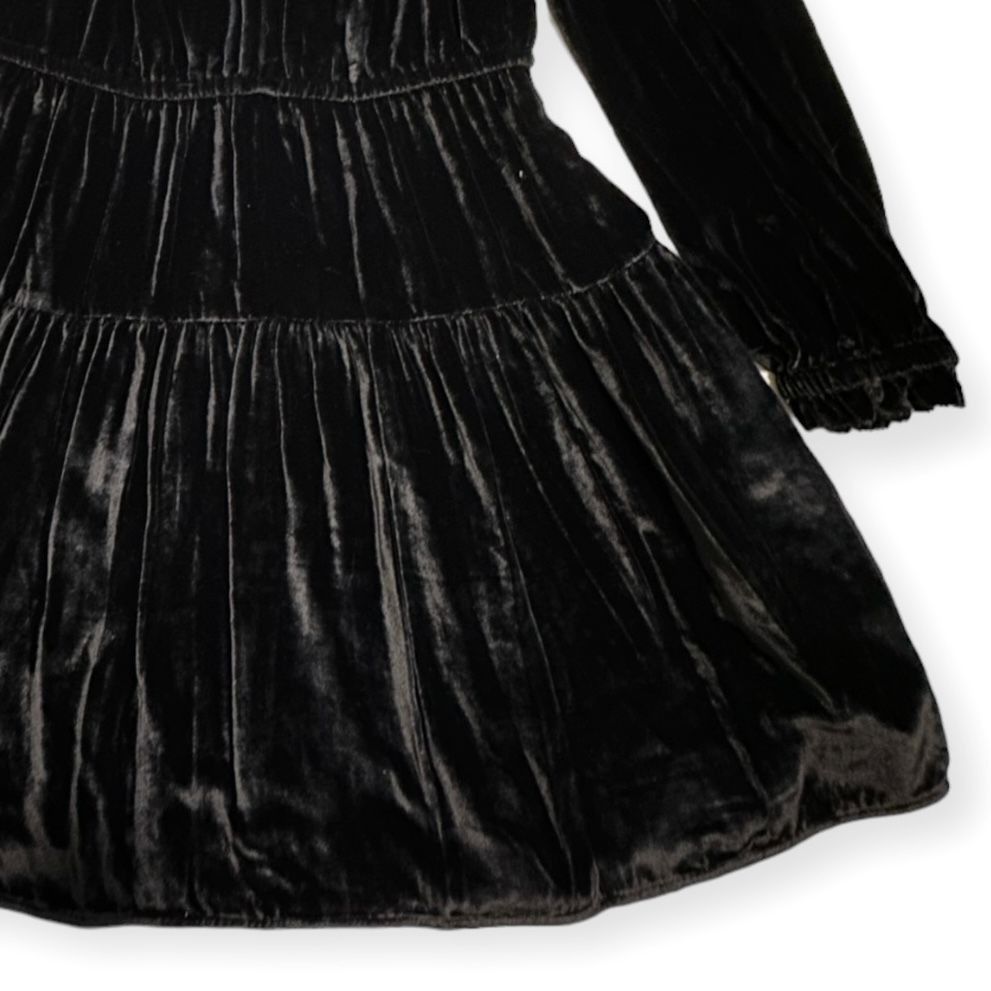 Ulla Johnson ULLA JOHNSON Audrey Tiered Puff-sleeve Velvet Mini Dress In Size M / US 6-8 / IT 42-44 - 10 Thumbnail