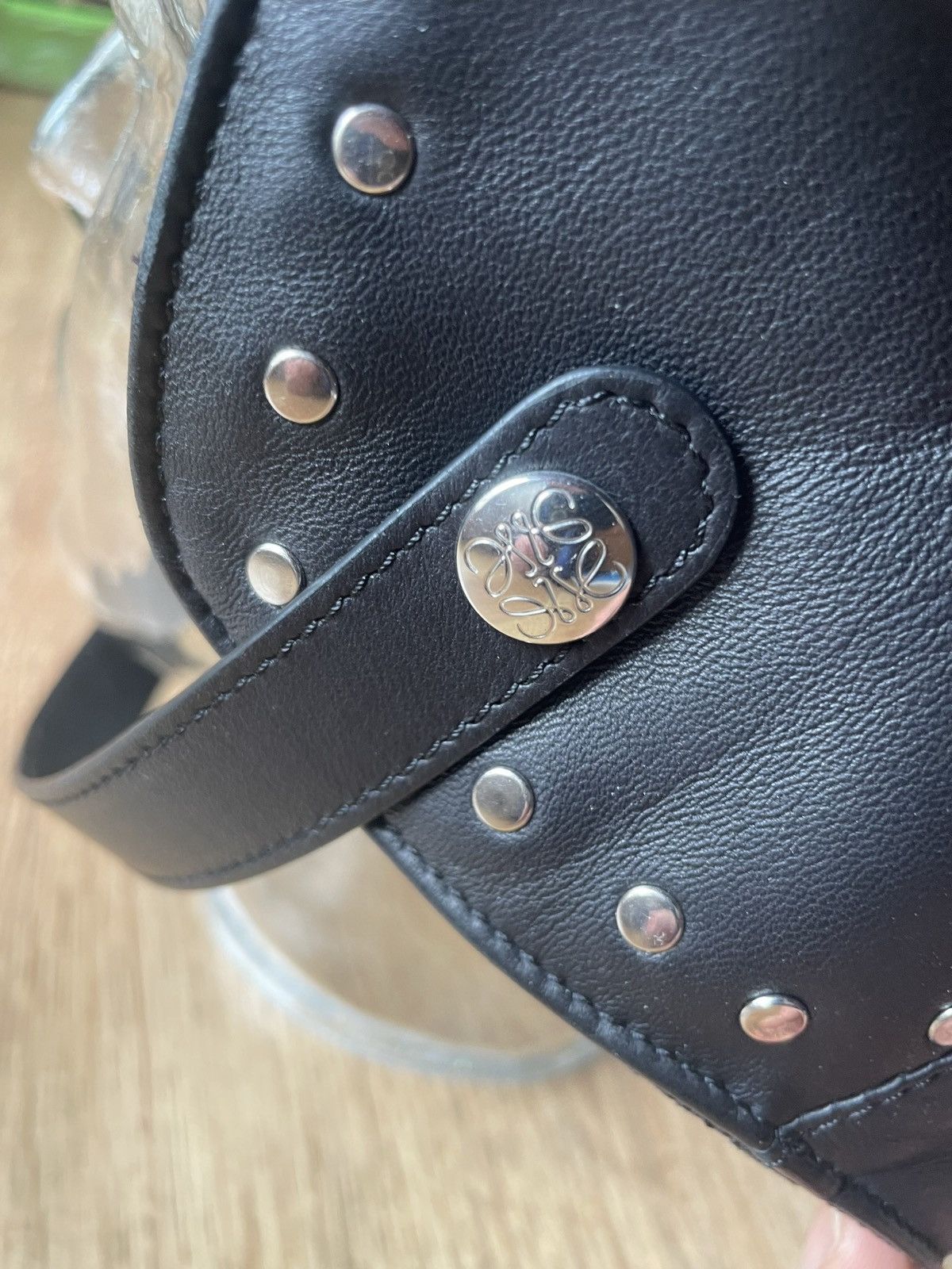 Loewe Loewe Leather Stud Biker Cap Size ONE SIZE - 3 Thumbnail