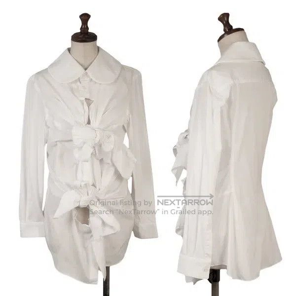 Comme des Garcons Comme Des Garcons White vintage bow-tie lace blouse Size XS / US 0-2 / IT 36-38 - 1 Thumbnail