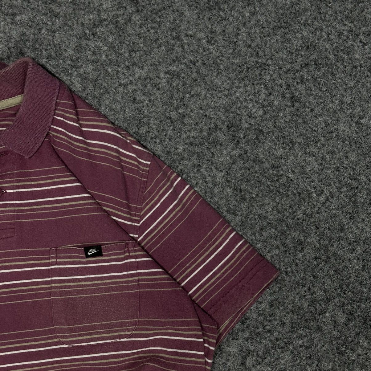 Nike VTG Stripped Nike Pink Polo Size L Hype Trend Staff Pick Size US L / EU 52-54 / 3 - 4 Thumbnail