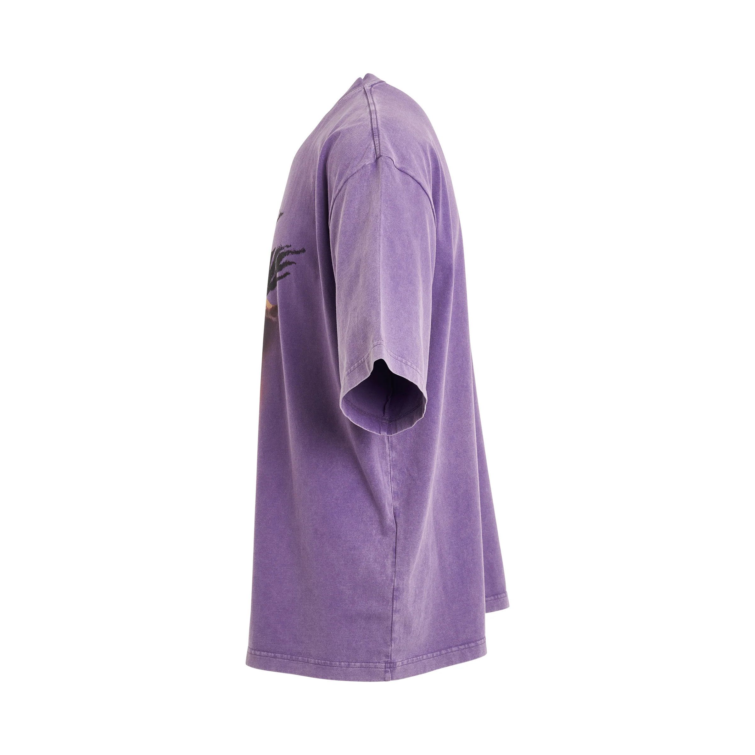 WE11DONE o1mris0824 Horror Print T-Shirt in Purple Size US L / EU 52-54 / 3 - 3 Thumbnail